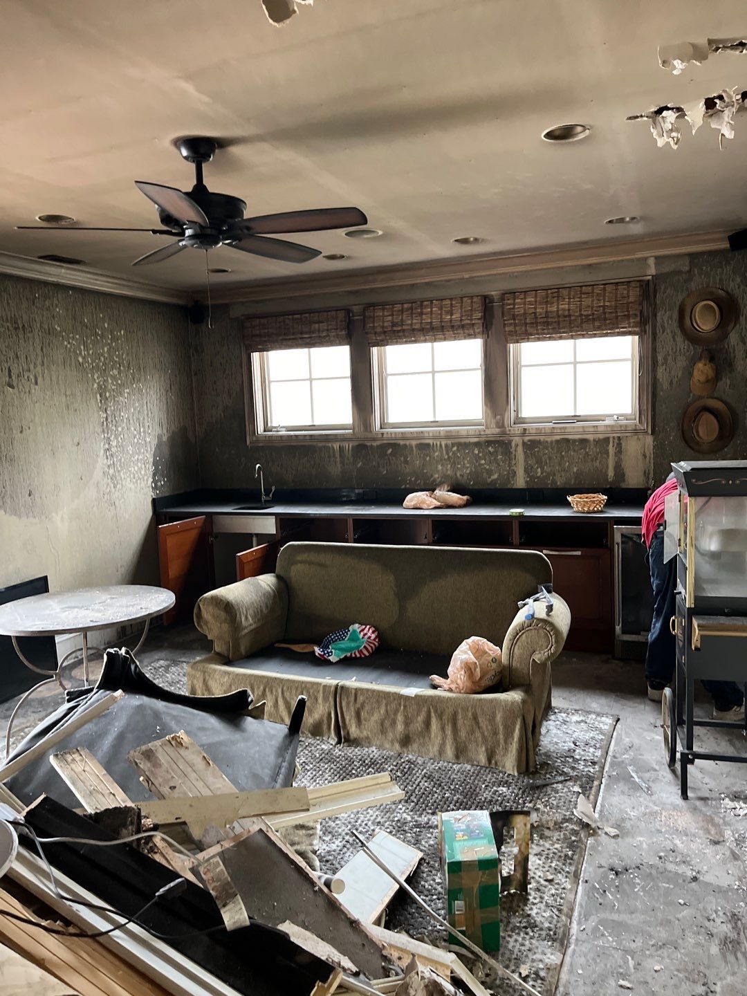 Fire mitigation with structure clean by EAS Environmental, LLC.