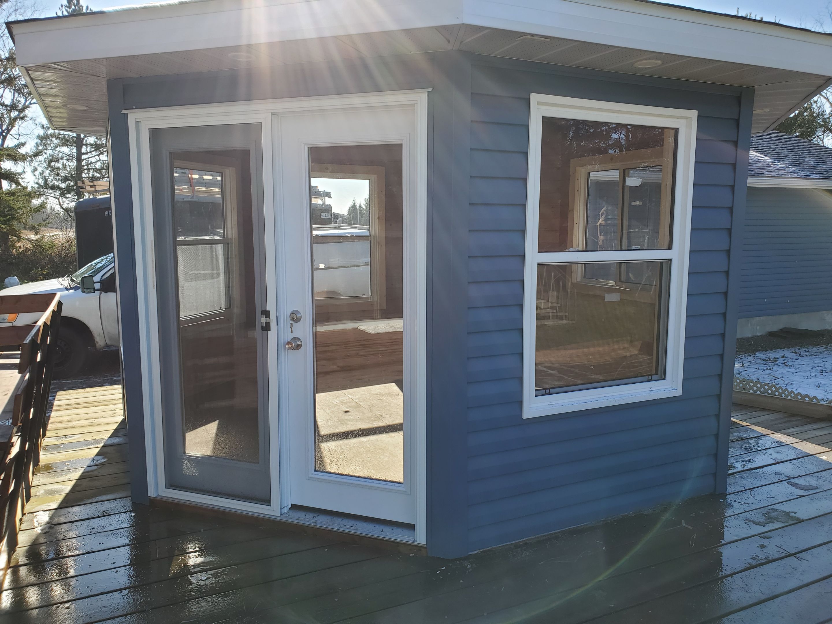 Gazebo Repairs - Fire Damage by Impact Construction Sudbury