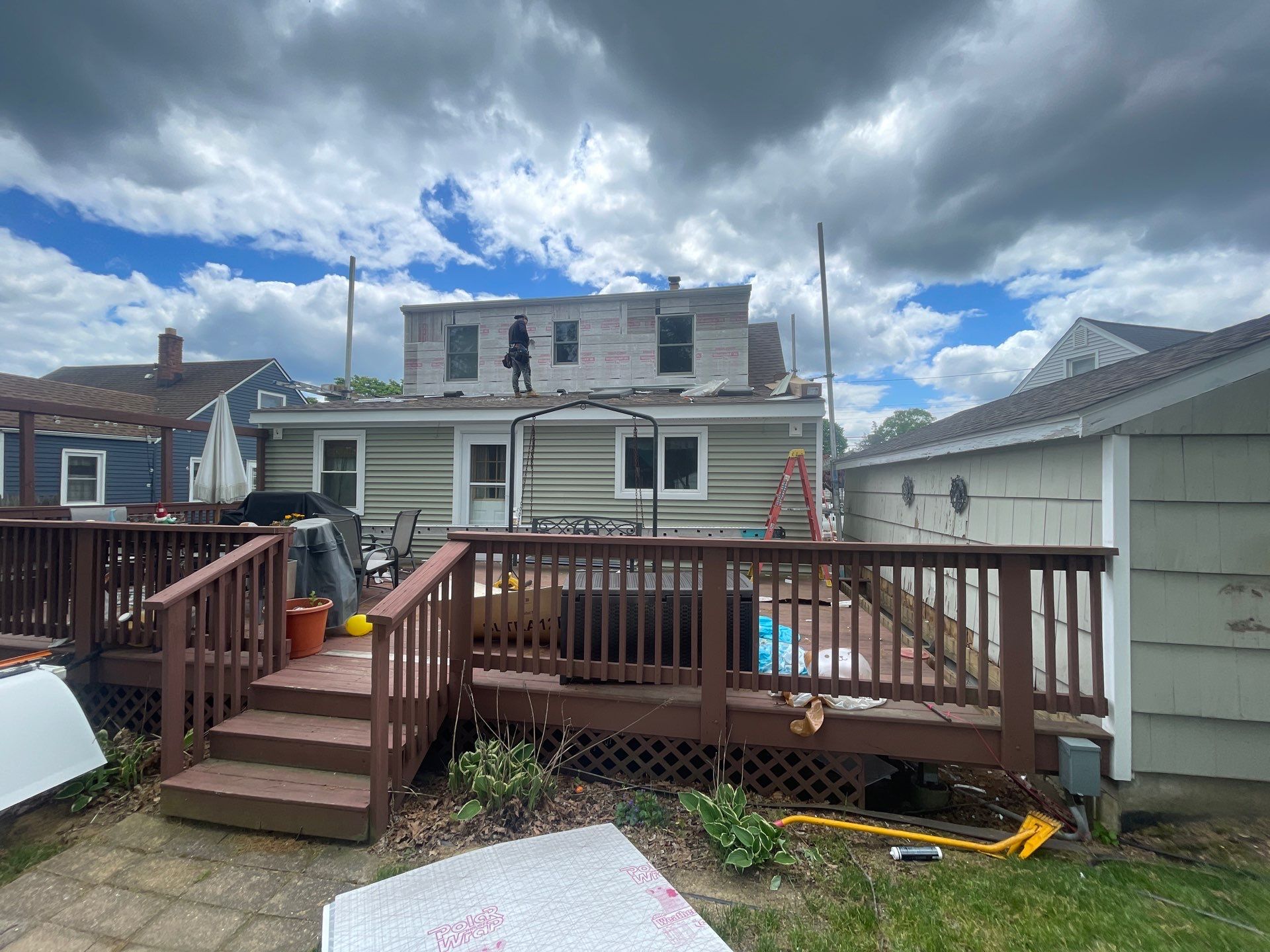 New Vinyl Siding Installation for Milford Home and Detached Garage by A Plus Exterior