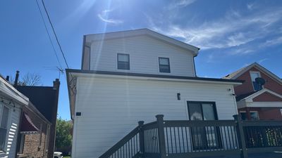 Turtle Shell gutter protection installation in Chicago, IL 60634, photograph 6