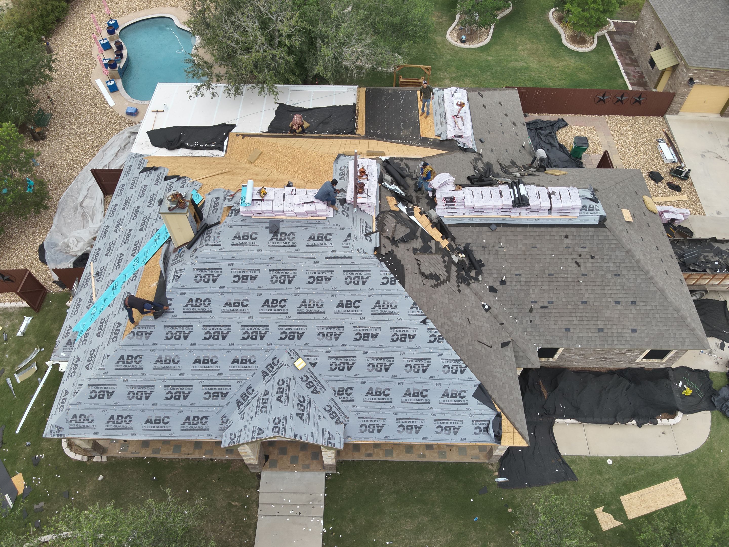 Residential Roof Replacement with Owens Corning - Duration - Sedona Canyon by Action Exteriors Austin