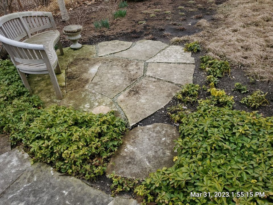 Evanston, IL stone patio cleaning by Northern Power Washing LLC.