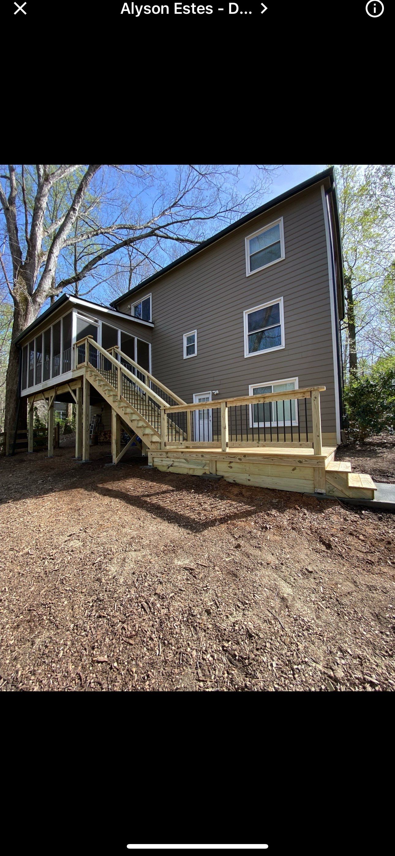 Multi-Level Deck Construction and Wood Staining in Kennesaw by Swift Home Renovations 