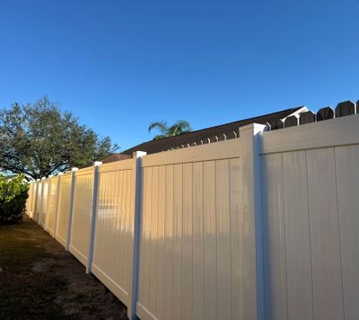 Vinyl Fence Installation using 6Ft White Vinyl Privacy Fence