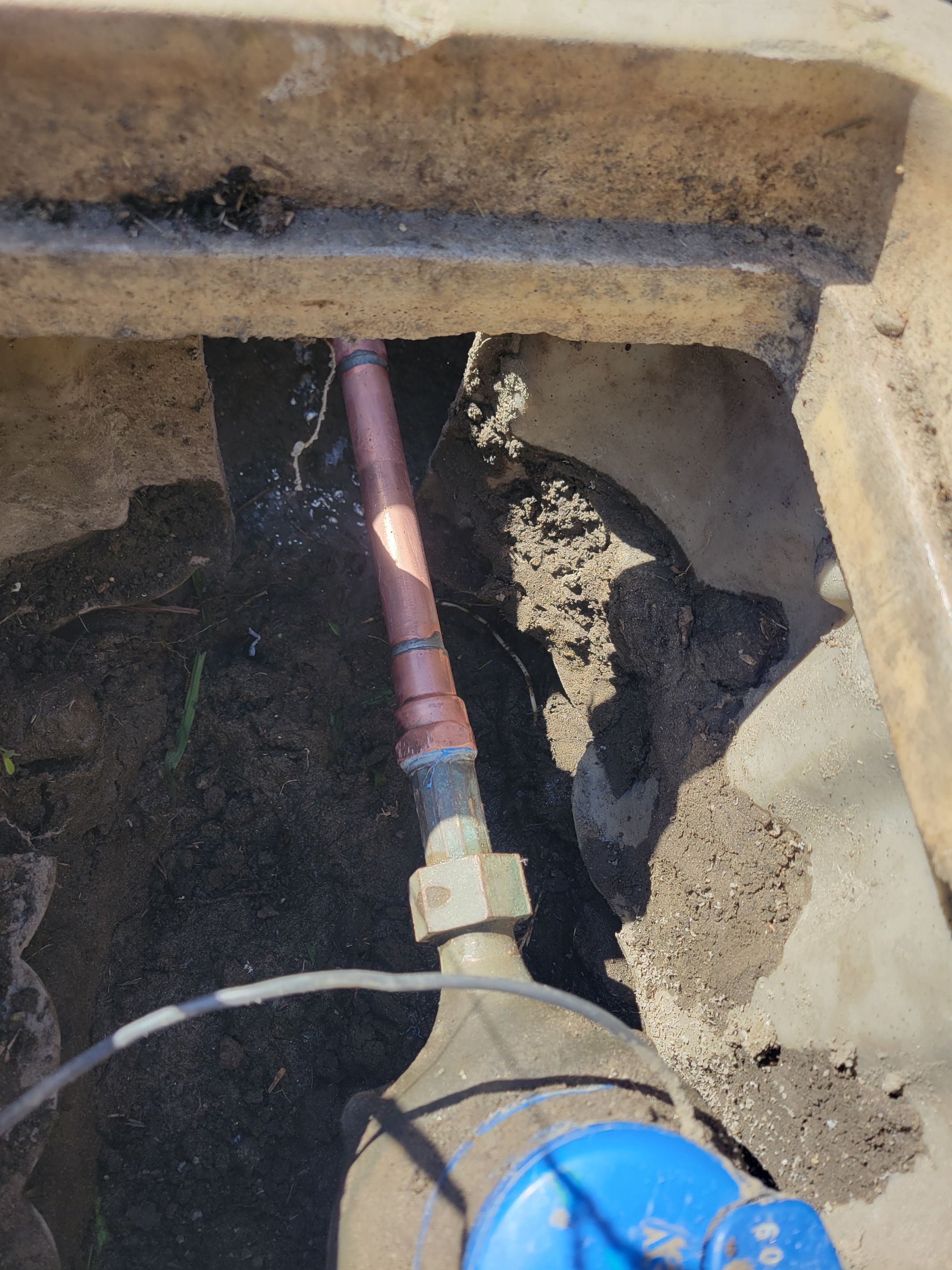 Leak at Water Meter by Professional Plumbing Inc 