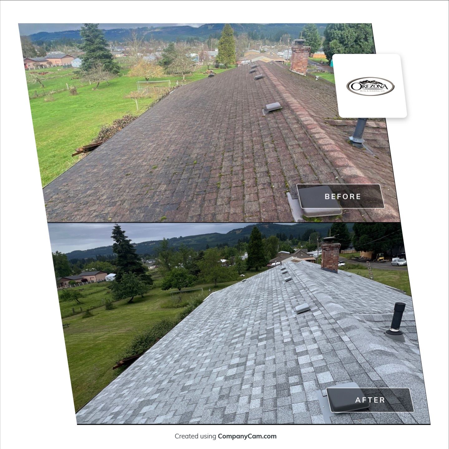 Residential Roofing Installation using IKO Dynasty (Color: Frostone Grey) by Orezona Building & Roofing Company, Inc.
