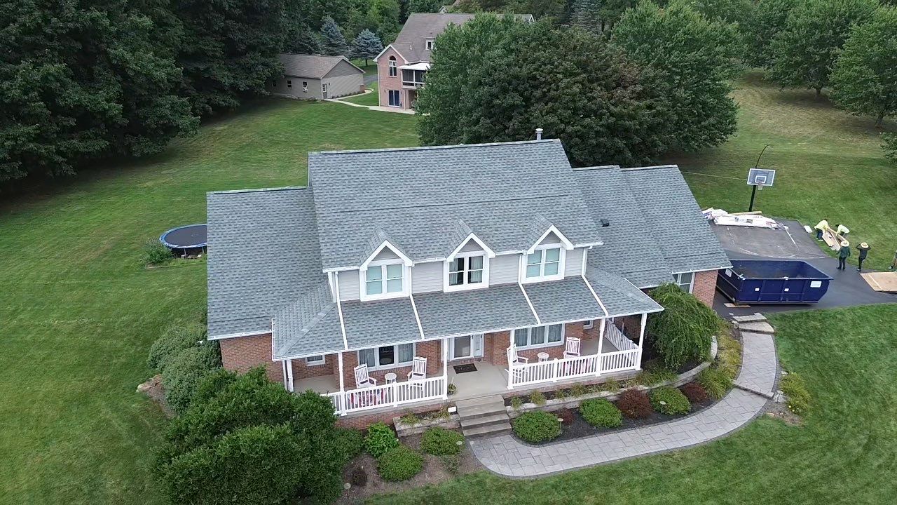 Full Roofing Replacement and Gray Shake Hardie Siding Installation in Butler by Cousins Roofing Siding & Decks
