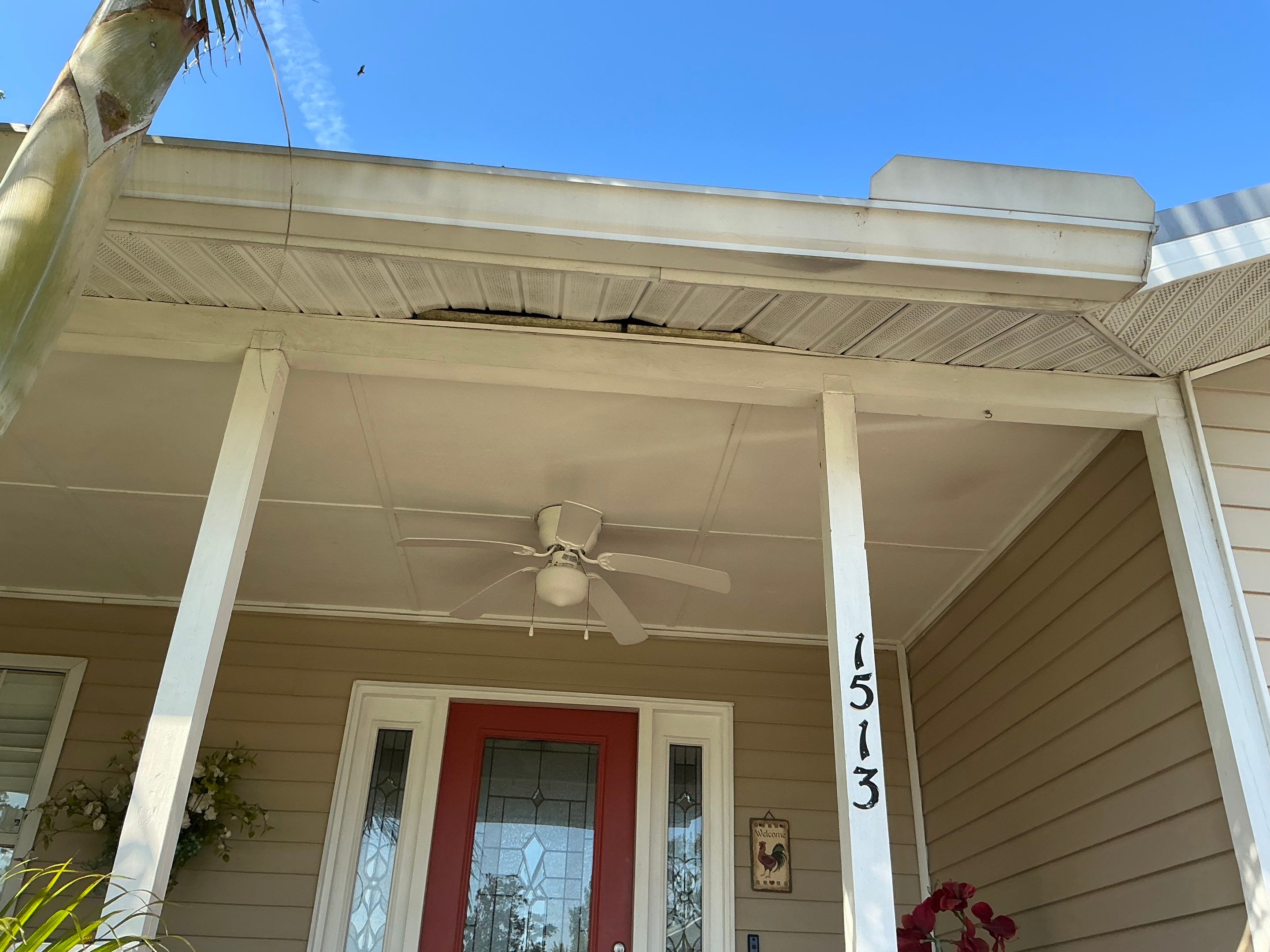 Soffit Repair and New Splash Guard Installation Palmetto FL by Gutter Professors