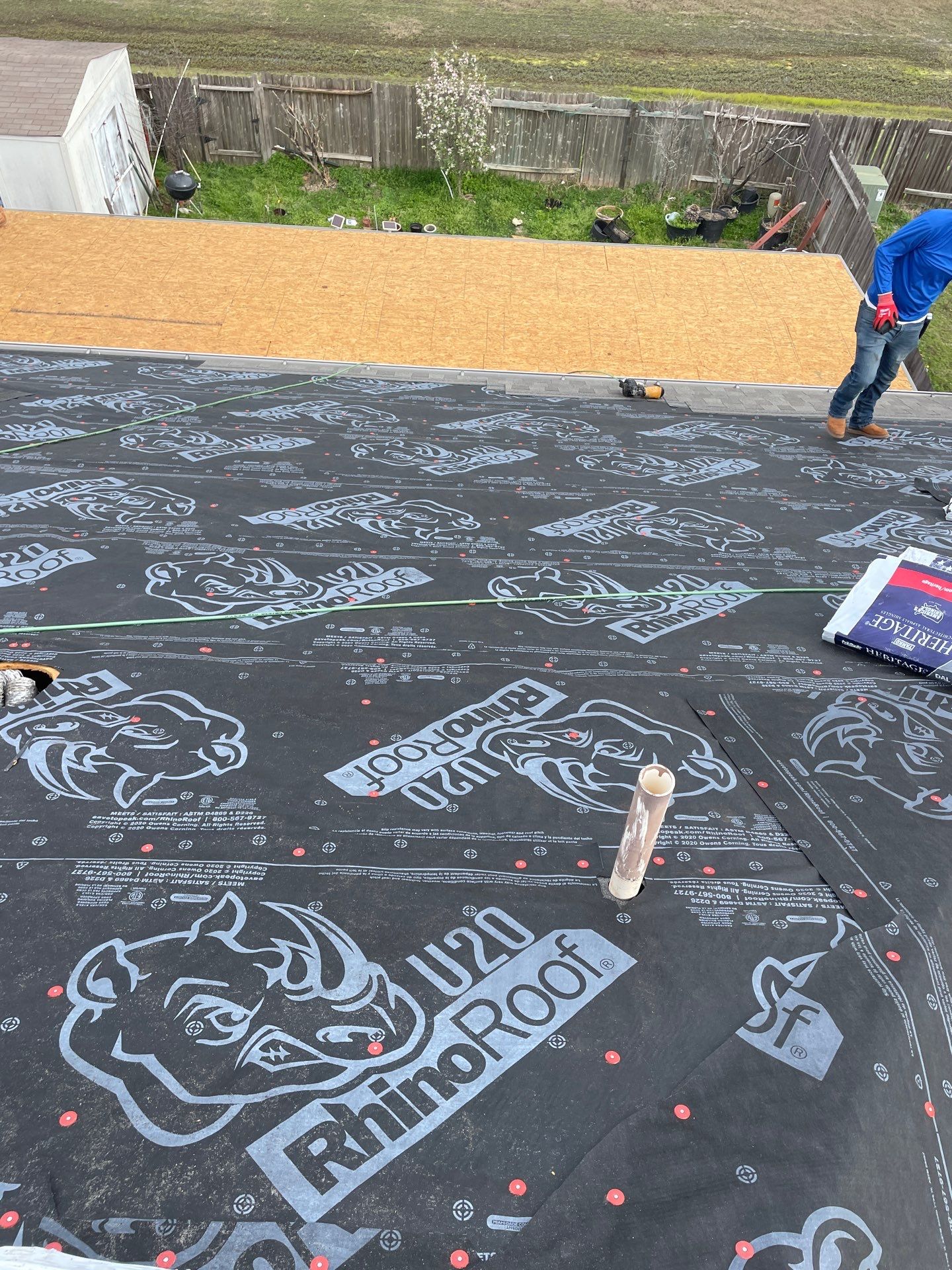 Residential Roofing Installation using Owen's Corning Duration (Lifetime) Shingles by Roof Repair Company