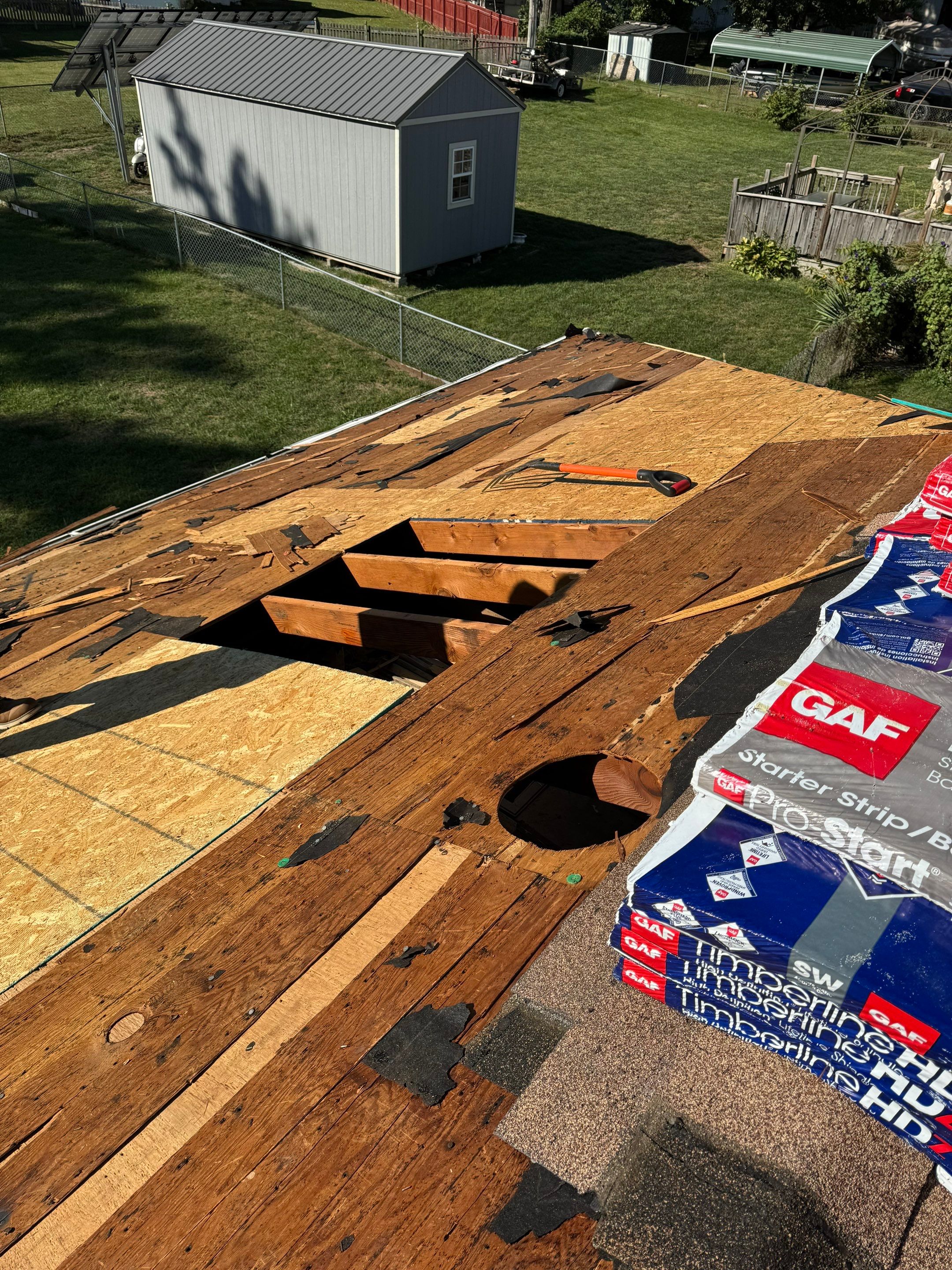 Residential Roof Replacement and Decking by Summit Roofing