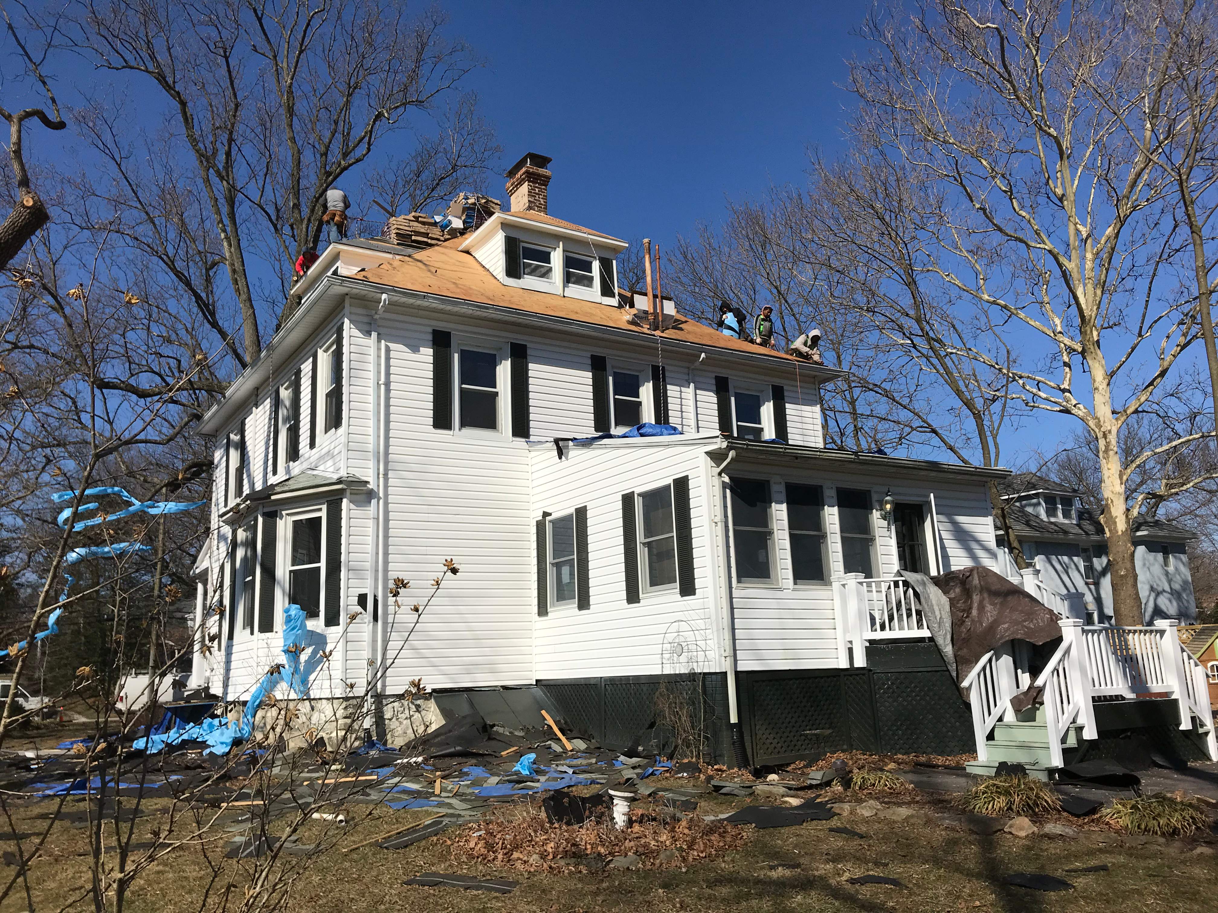 Residential Roofing Installation using Max Def Pewterwood by Alpha Design Services