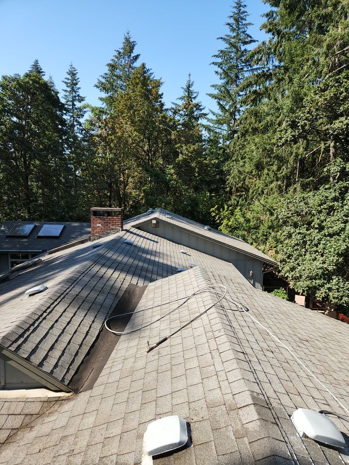 Roof Treatment using Biocide by Willamette Outdoor Wash LLC