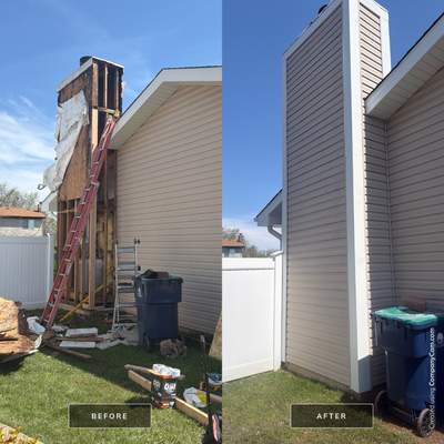 Chimney siding replacement