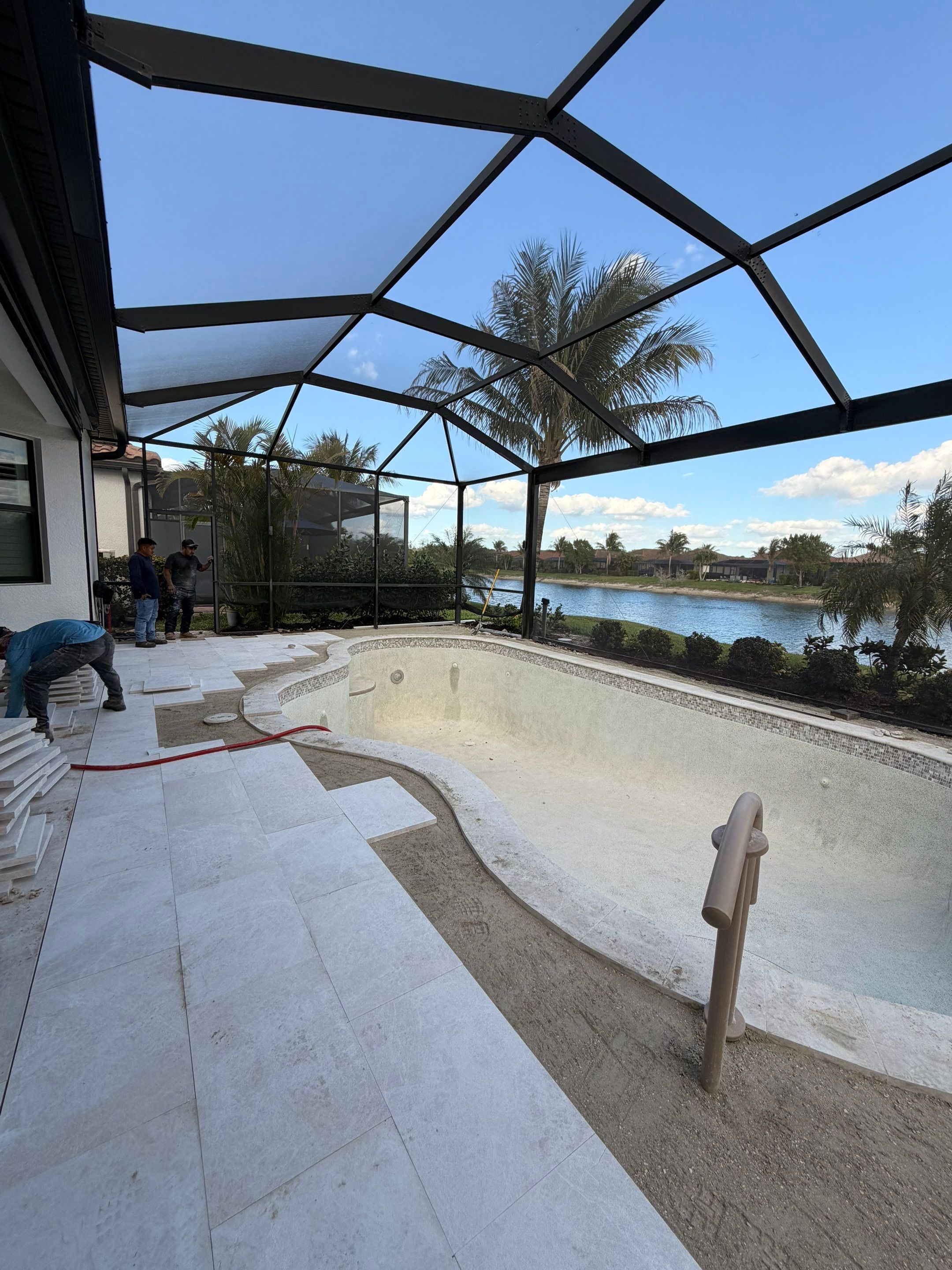Pool Deck Renovation | Pool Coping | Waterline Tile | Bonita National Golf & Country Club` by Old Town Pavers Llc