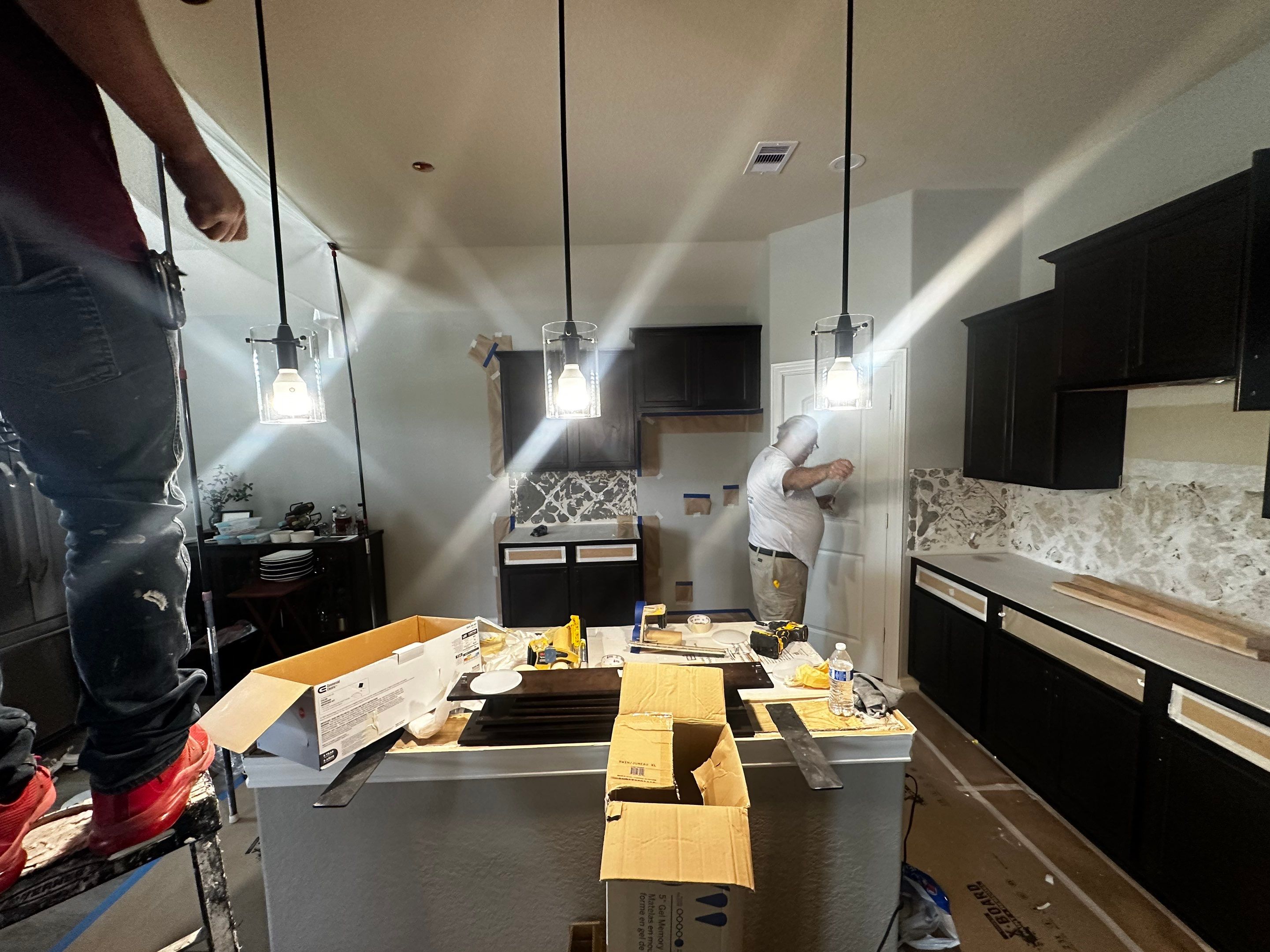 Kitchen Remodel and Outdoor Fireplace in Tomball, TX by SophAlx LLC