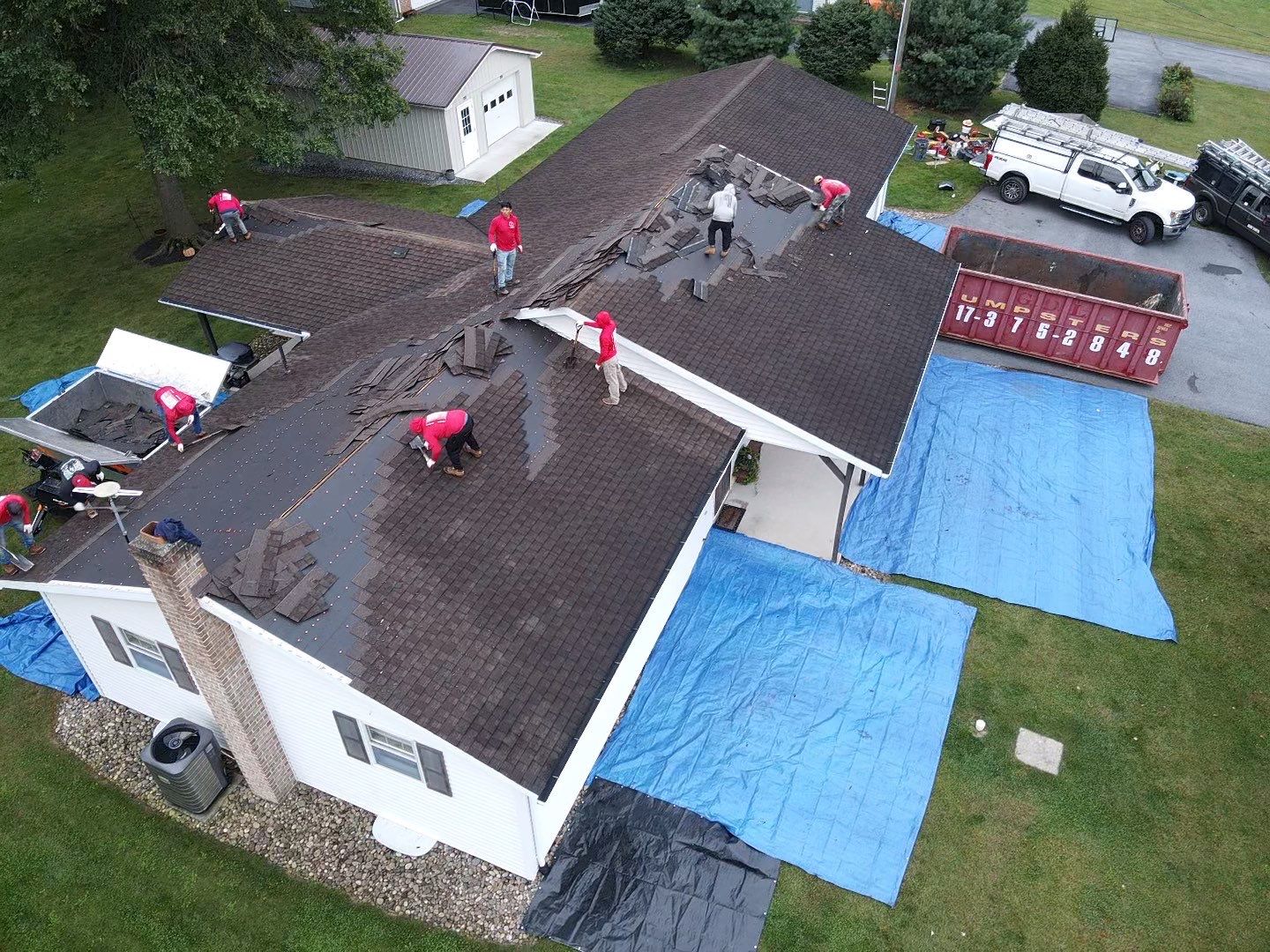 Residential GAF Timberline HDZ Shingle Roof Installation in Walnut Bottom by Teflon Roofing