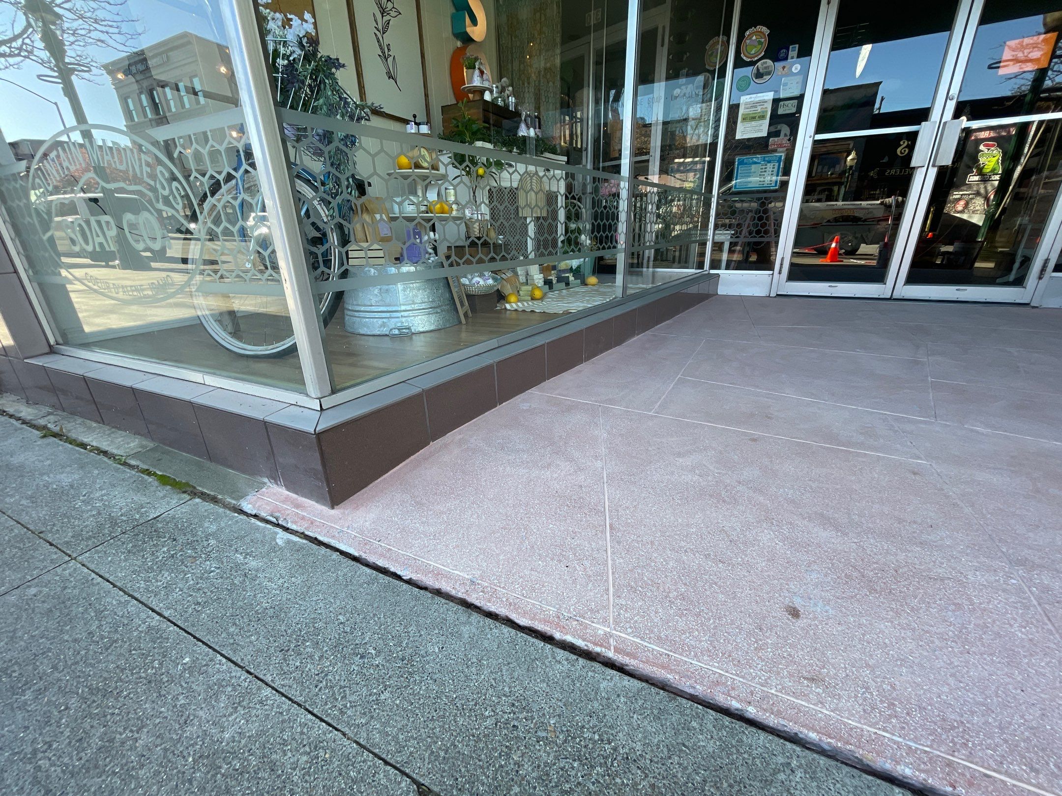 Commercial Floor Transformation using Slate Stone by Croc Coatings, LLC