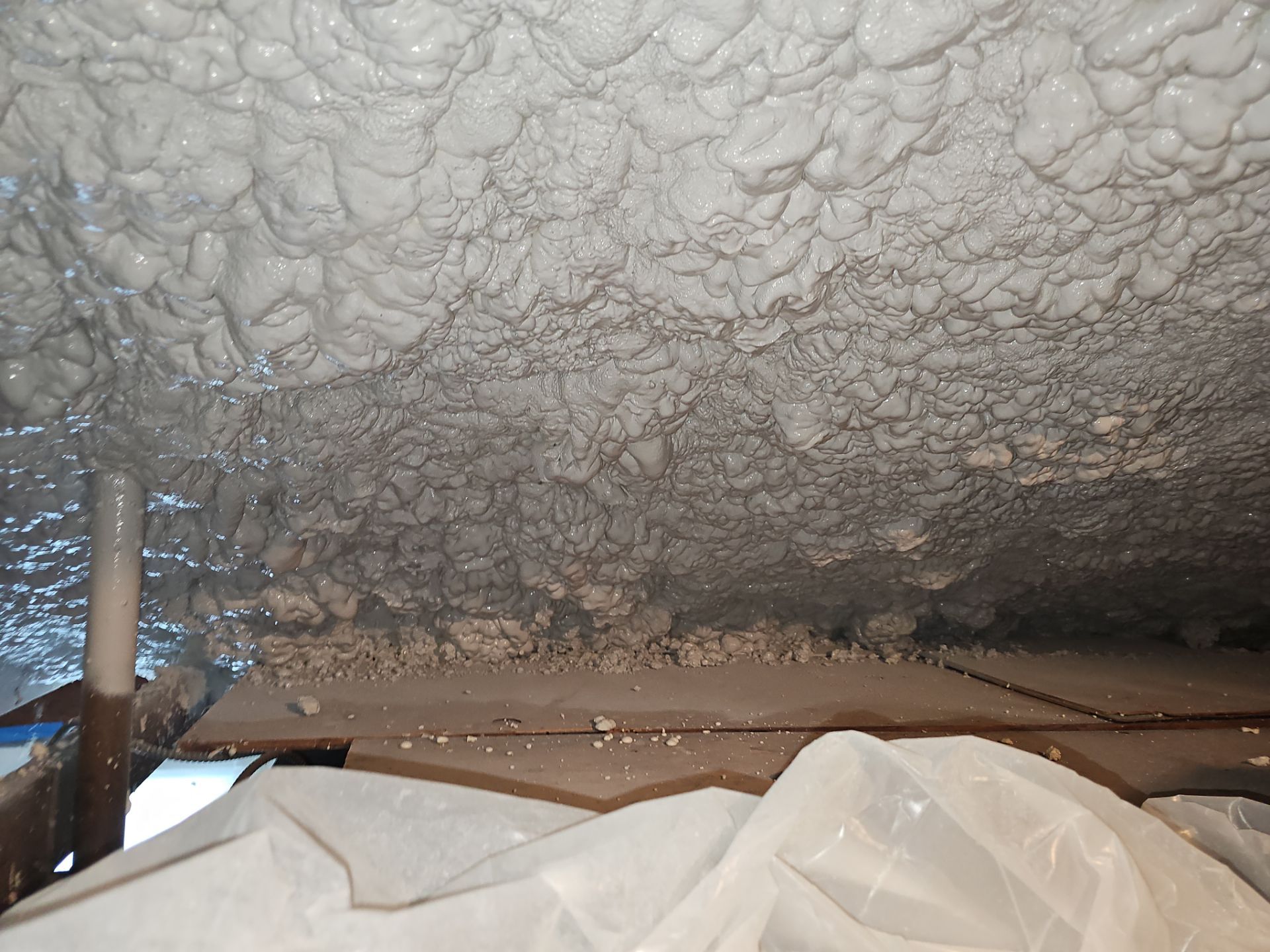 Basement Exterior Walls using Closed Cell Spray Foam by NYS Foam & Energy