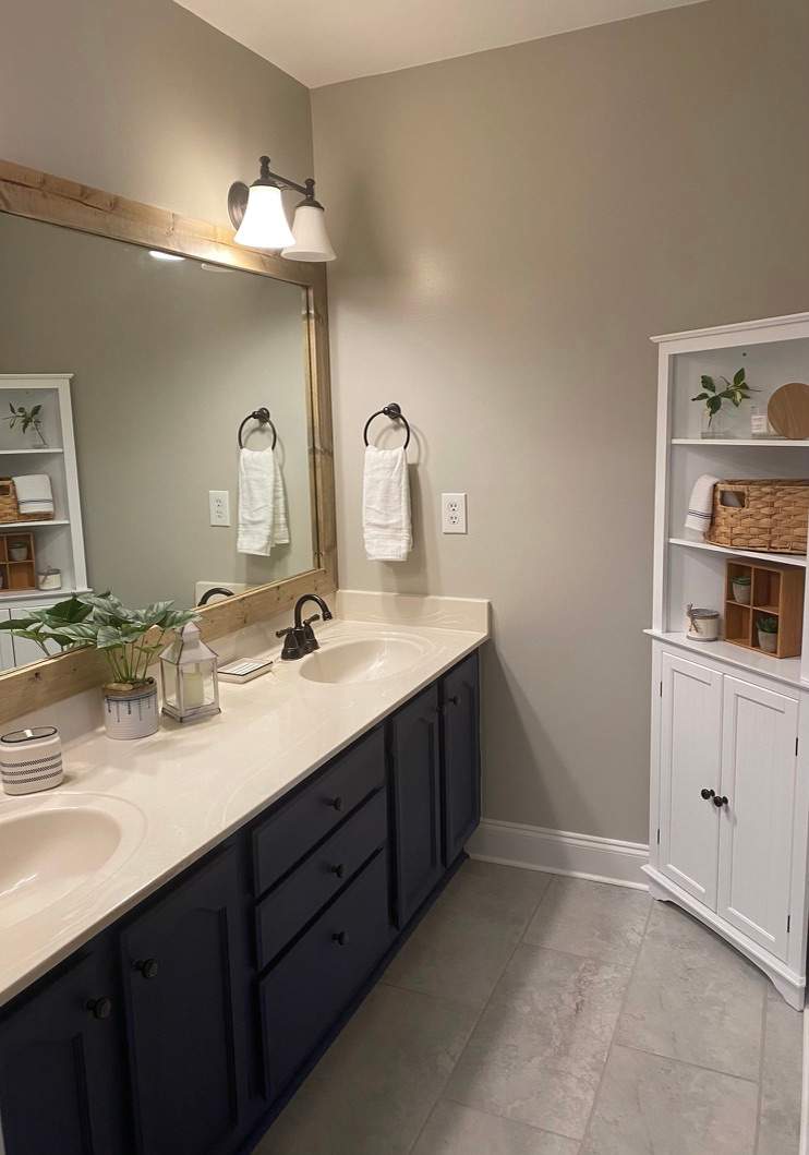 Russet Master Bath by Pillar and Pine