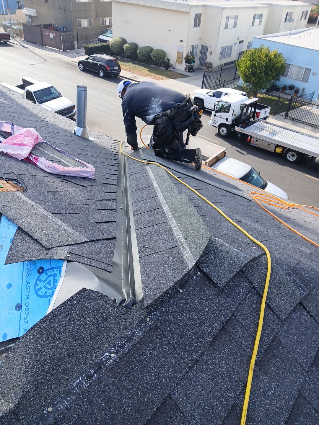 Apartment Building Roofing Installation using CertainTeed GTA Modified Bitument System by Hull Brothers Roofing