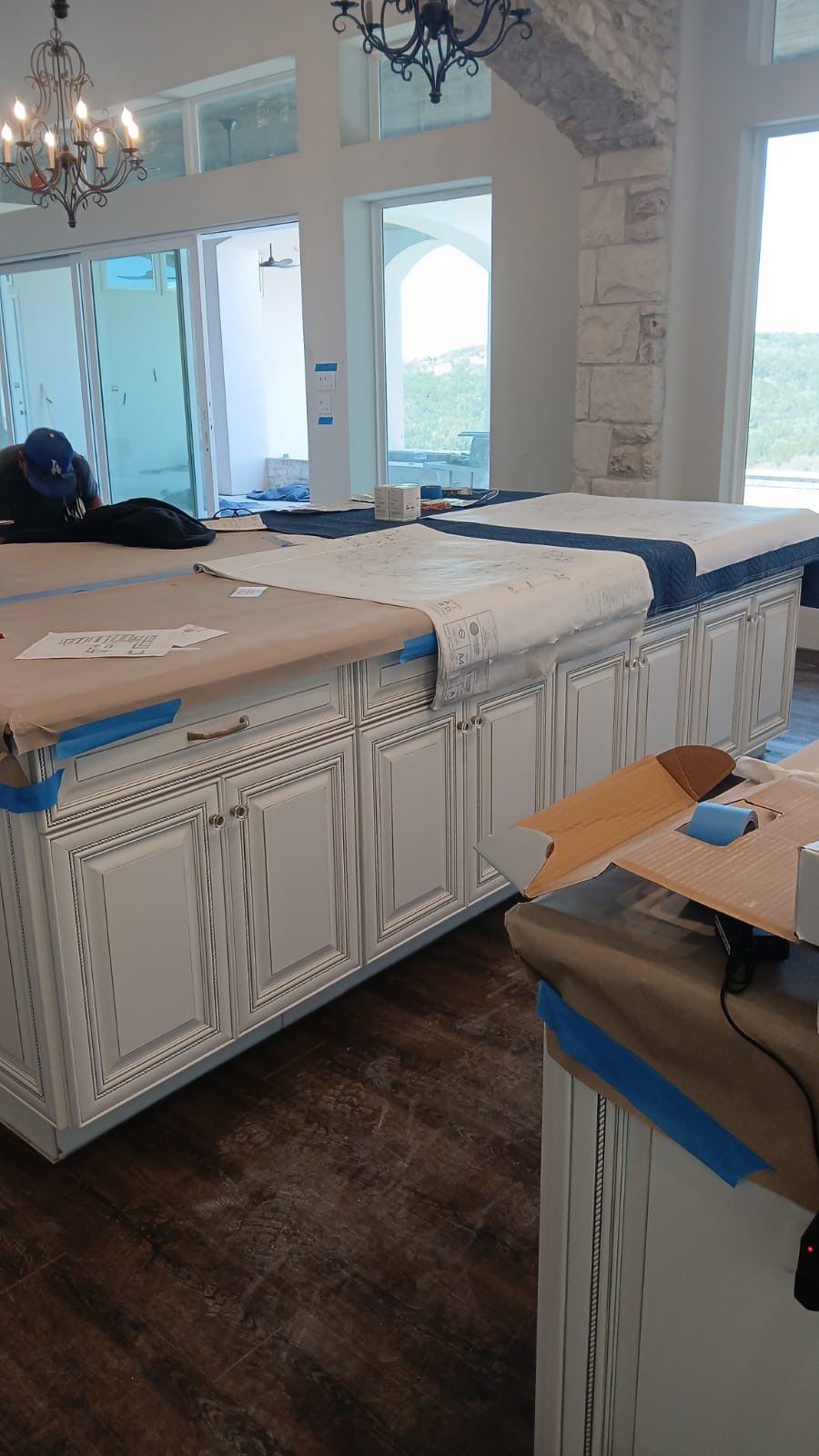 Kitchen and Bathroom Remodel Featuring Custom Stone and Tile in Mico by Mena stone surfaces