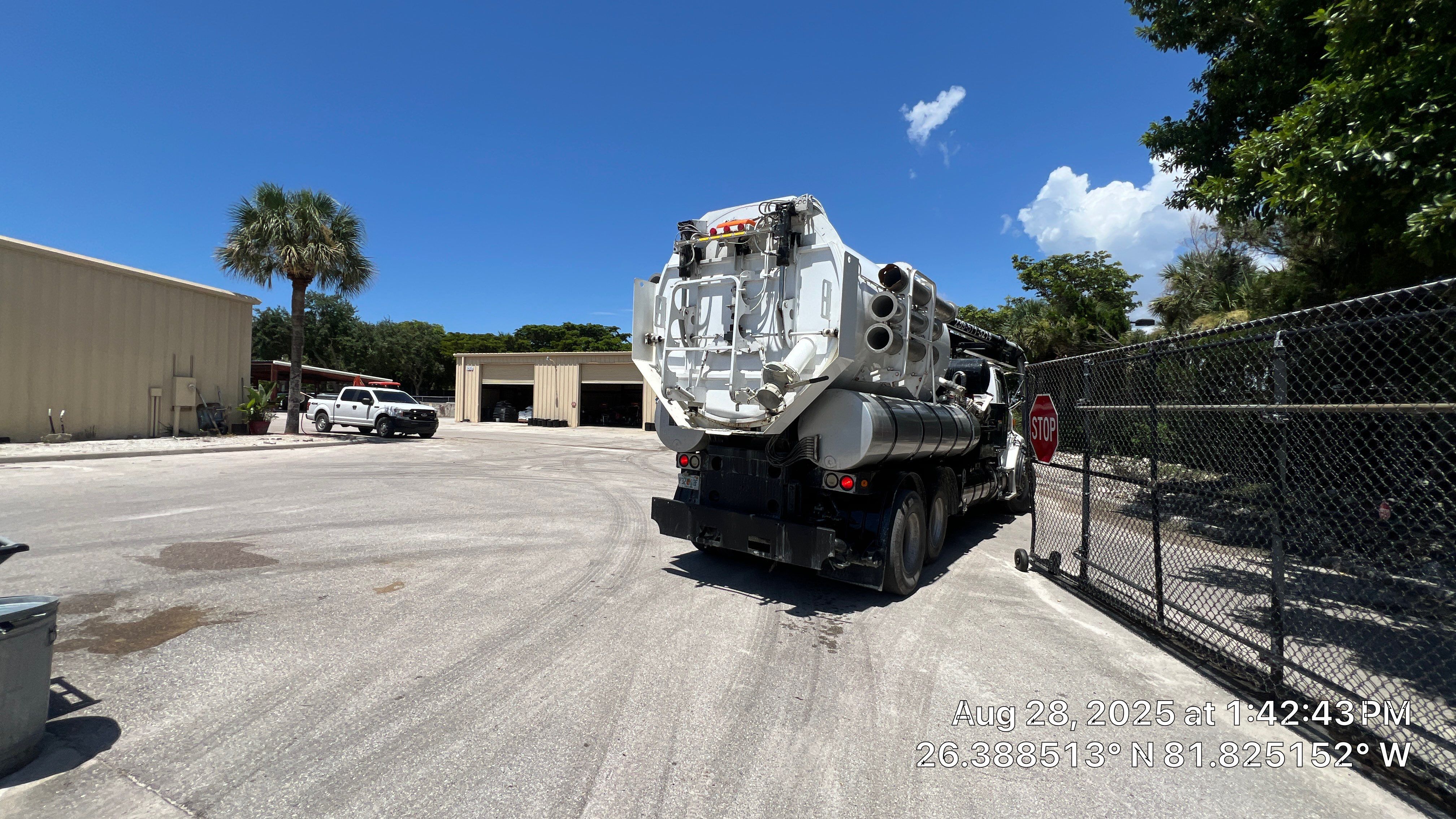 Pelican Landing Tennis Court Catch Basin Cleaning by APS Power & Water