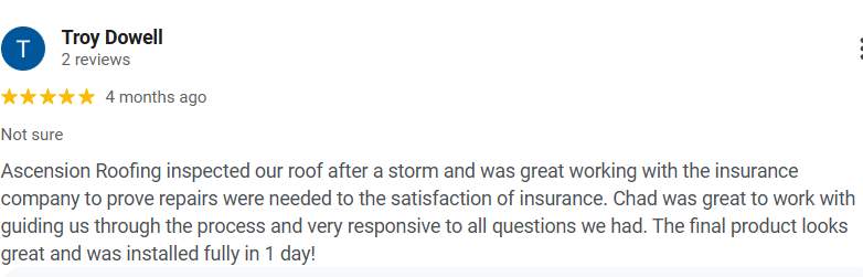 Storm Damage Roof Replacement  by Ascension Roofing & Siding