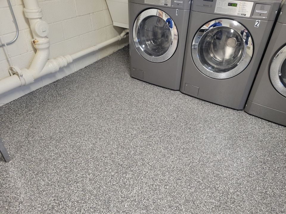 Laundry Room Floor Coating using Penntek by Spectrum Painting, LLC