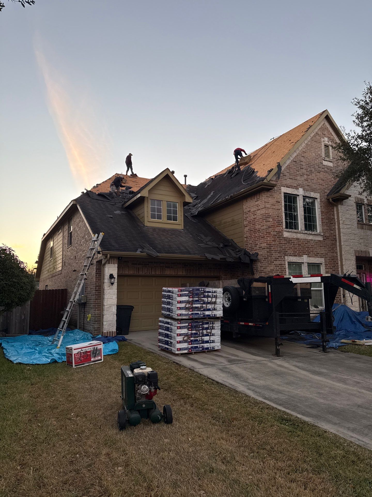 Residential Roof Replacement using GAF HDZ - Charcoal shingles by Elite Roofing LLC