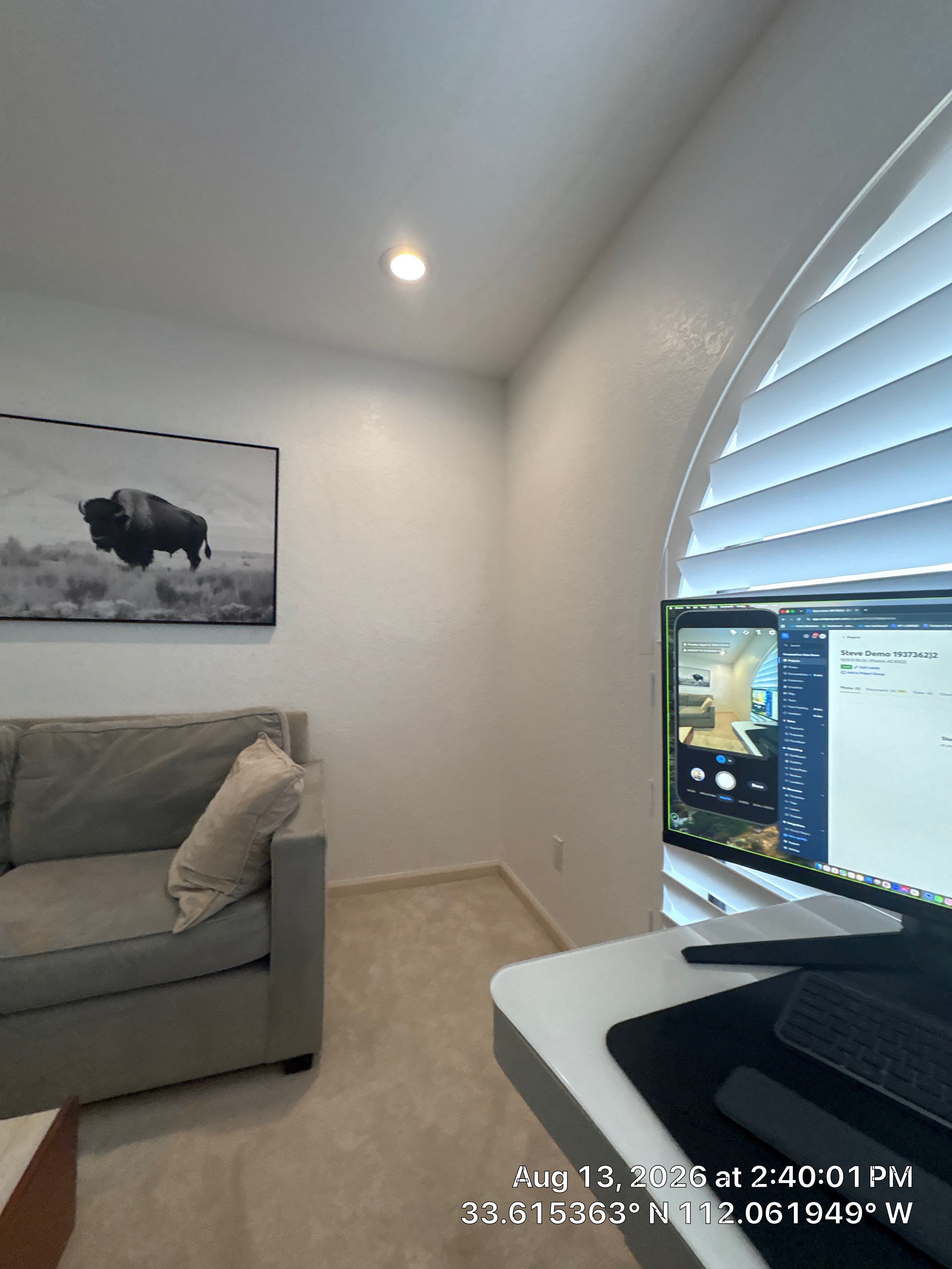 Phoenix Home Office and Media Room With Custom Shutters by CompanyCam Sales Demo