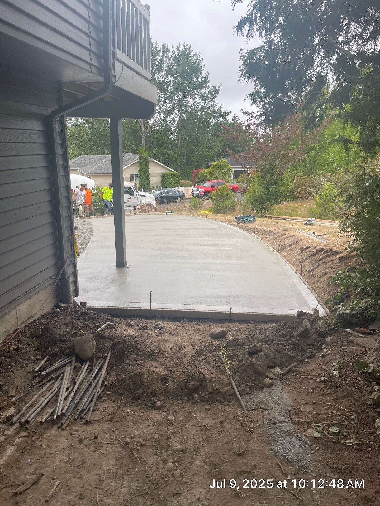 Concrete Back Patio Makeover  by Jireh Asphalt & Concrete Inc 