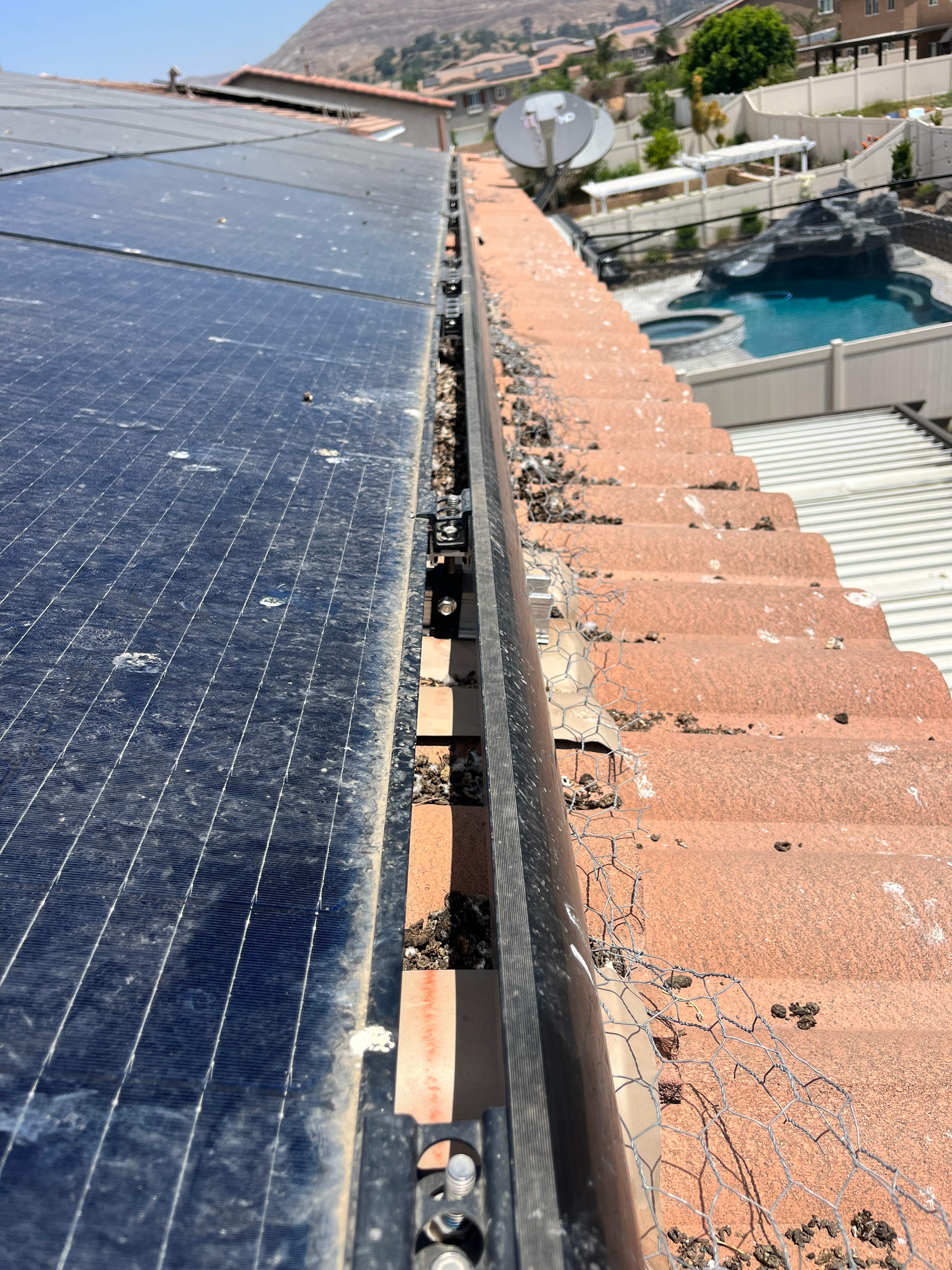 Failed Bird Proofing Installations by Palm Coast Solar Cleaning