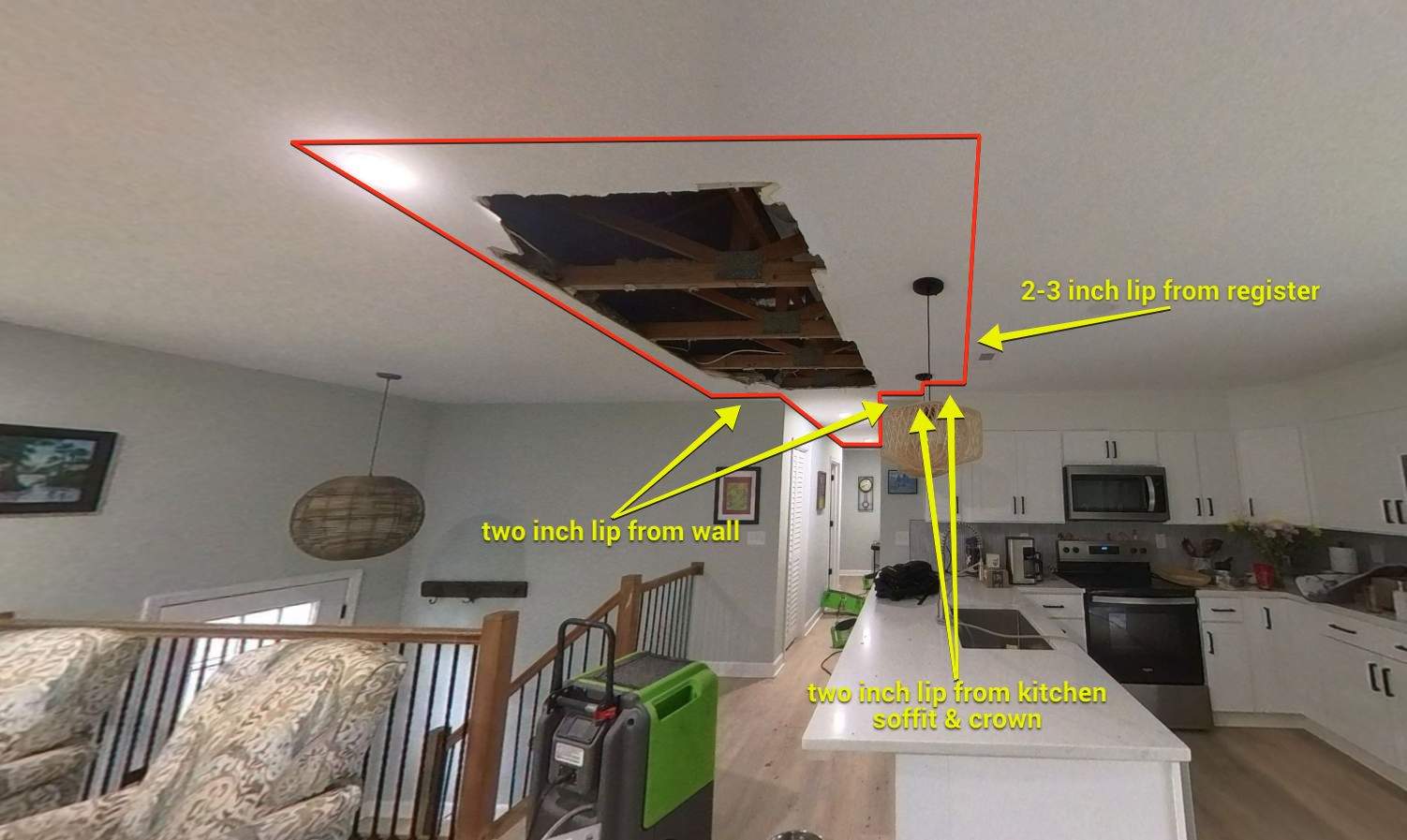 Friable asbestos ceiling abatement with air monitoring by EAS Environmental, LLC.