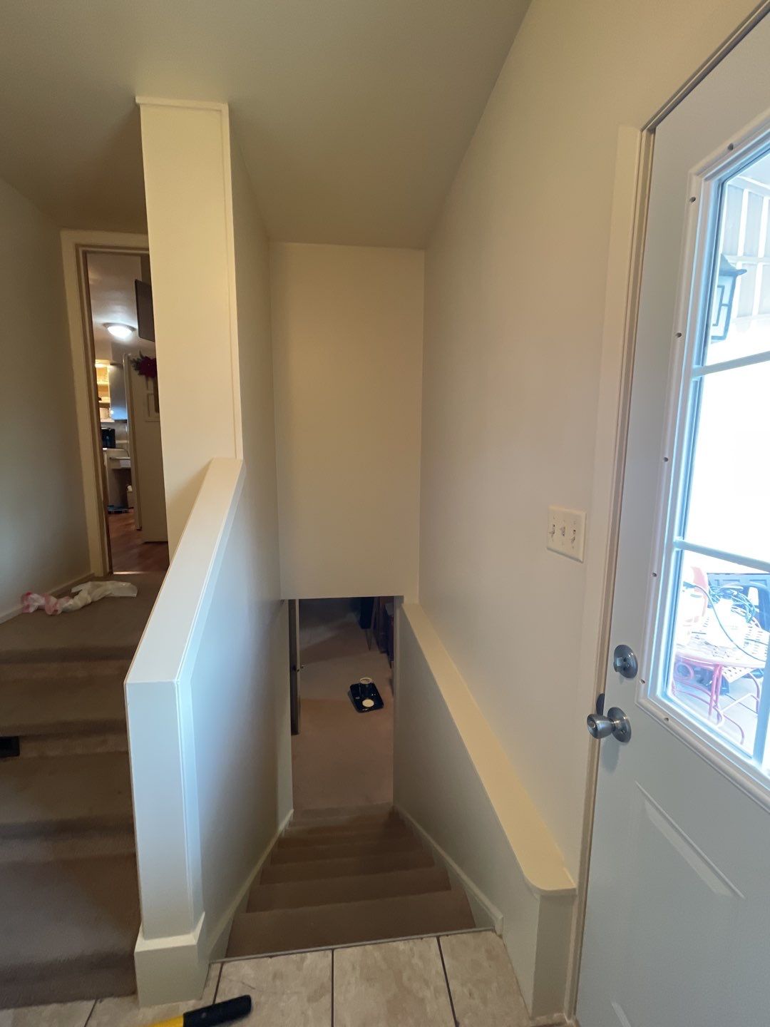 Painting Kitchen Cabinets and Walls using Sherwin Williams paint by Lightning Exteriors