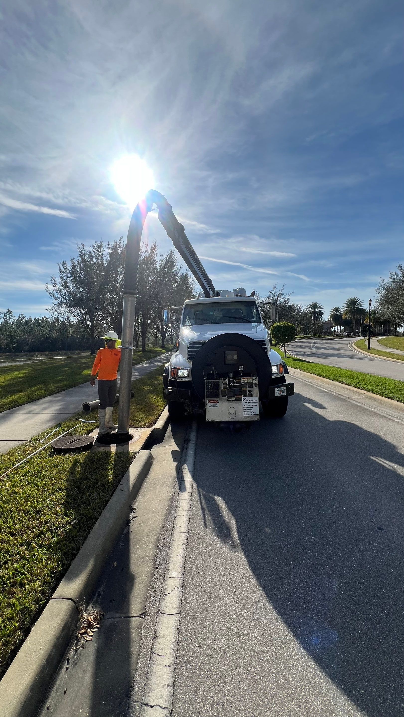 Naples Association Catch Basin Cleaning using Vactor Truck by Don Mar, Inc. Storm Water Solutions