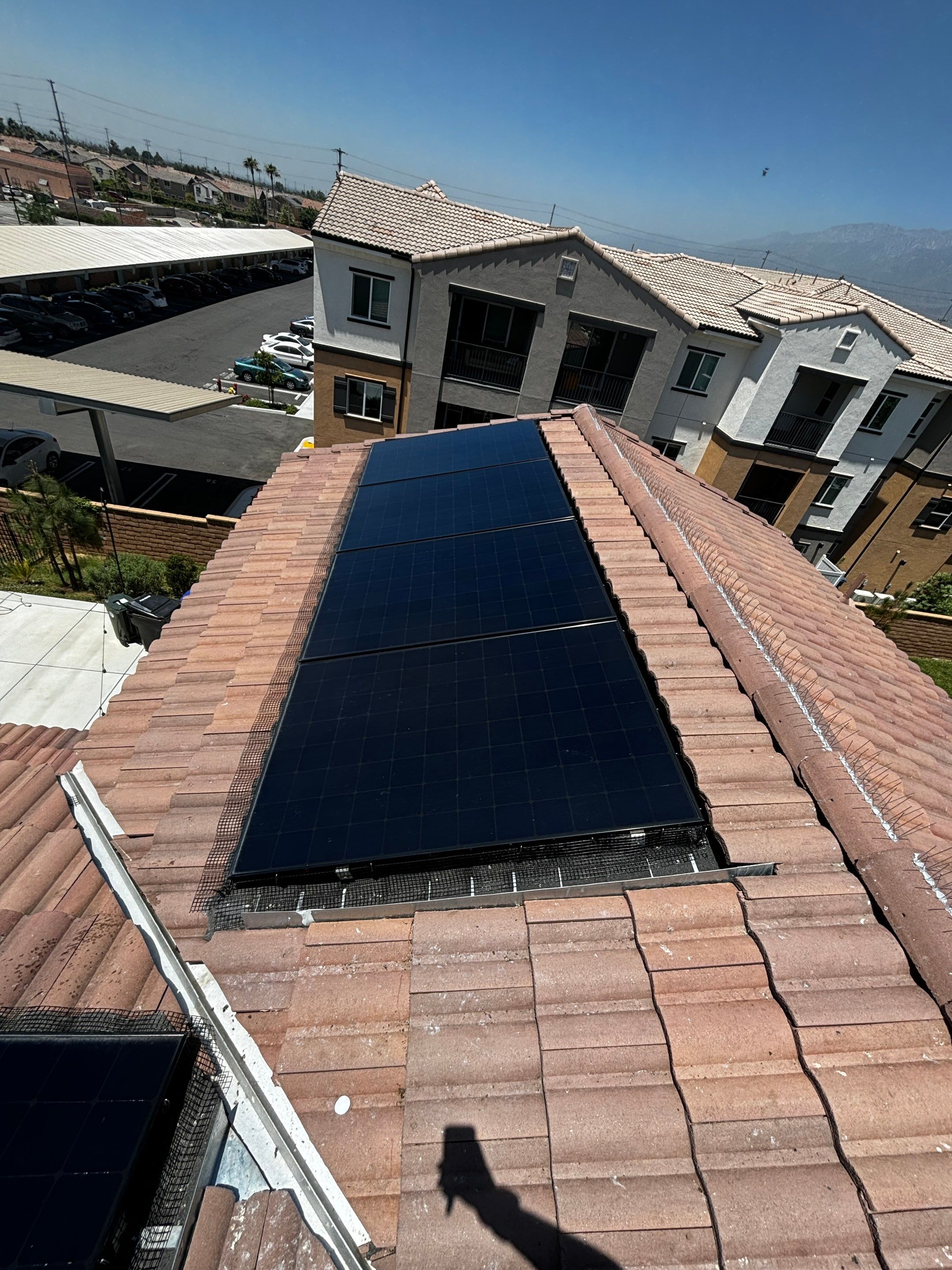Solar Panel Bird Proofing in Fontana Ca by Palm Coast Solar Cleaning