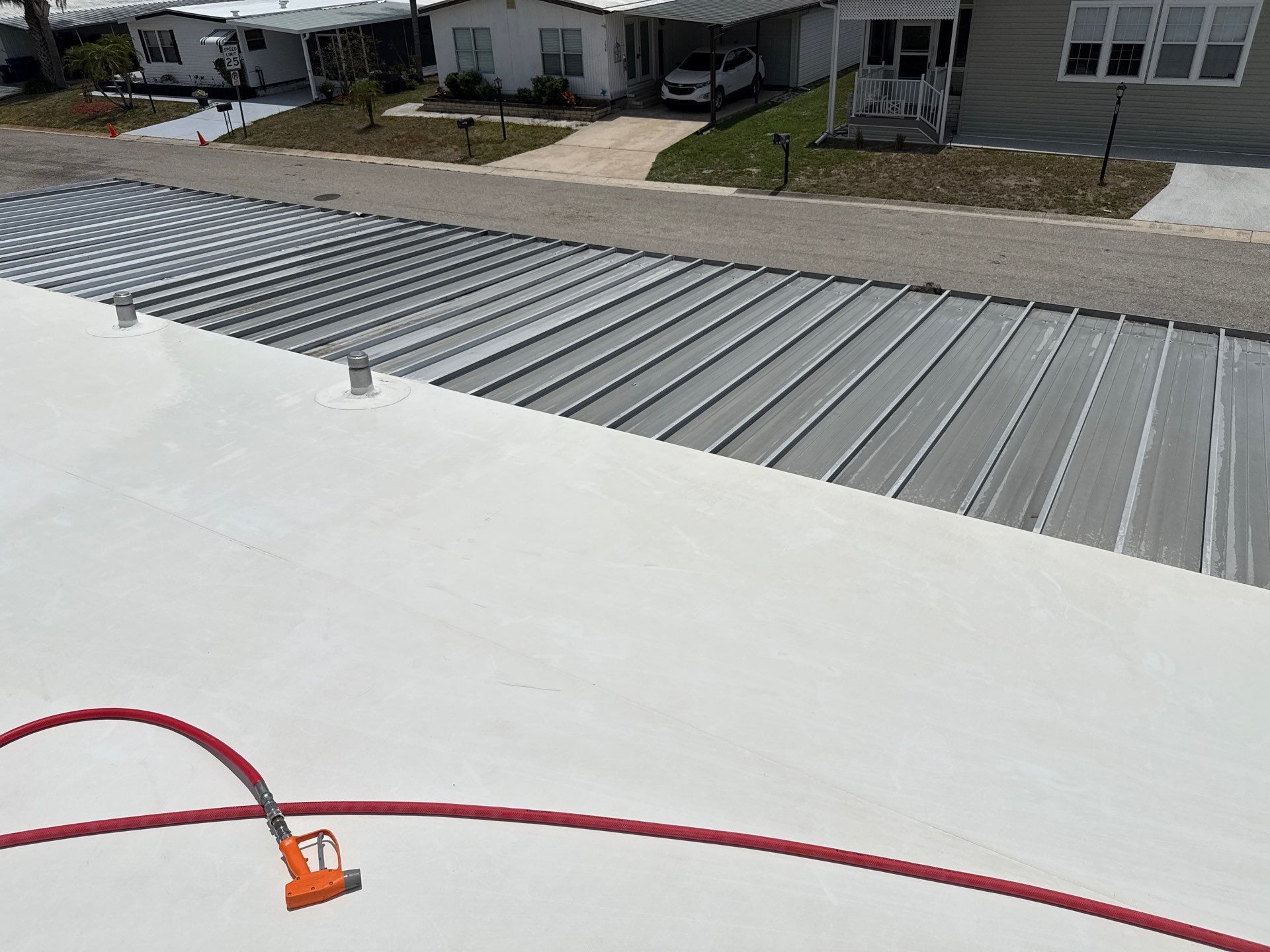 TPO Roof Cleaning in Shadow Brook Mobile Home Park – Palmetto, FL by Sunshine AquaWash