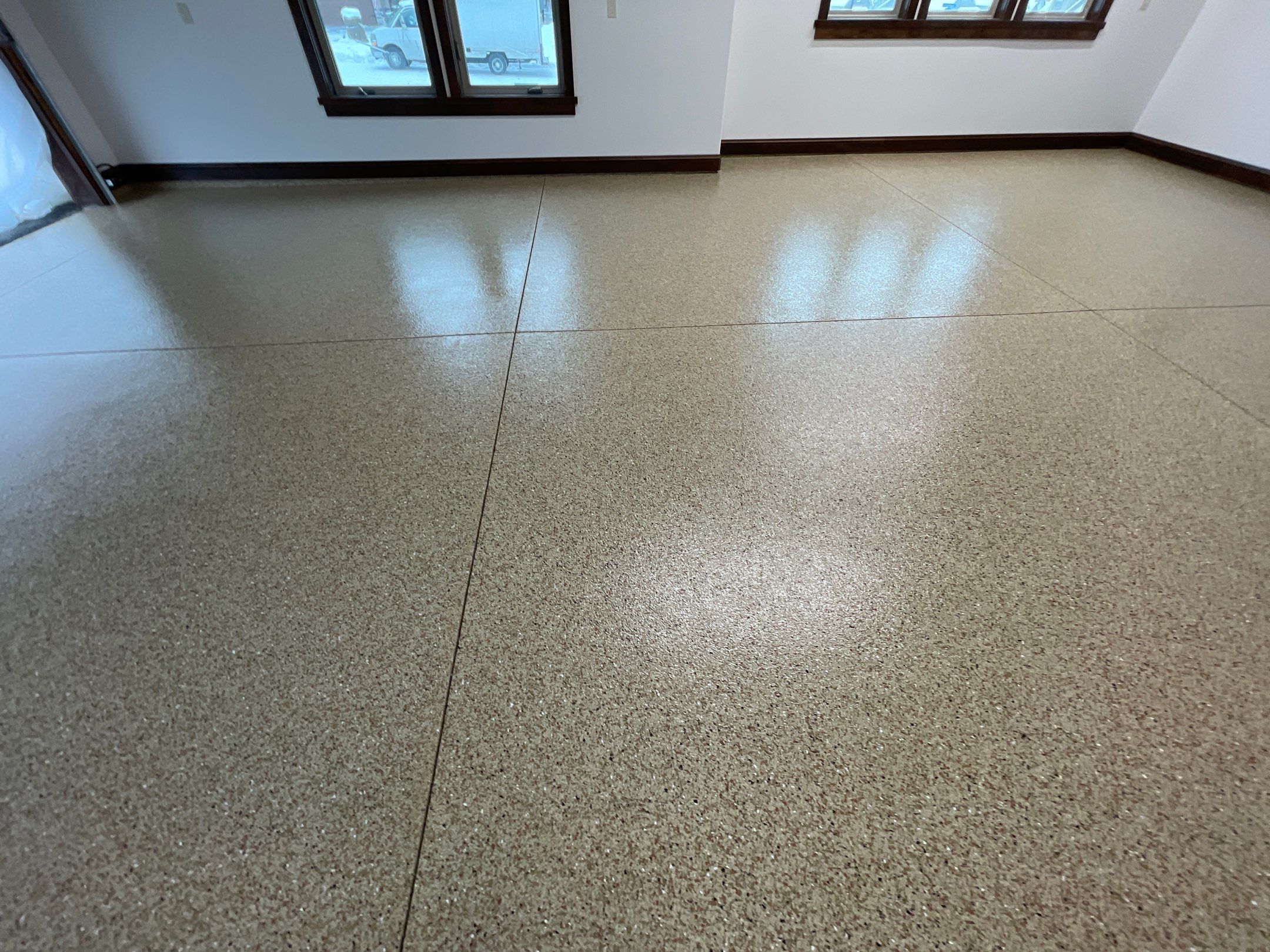 Garage Transformation using Pecan by Croc Coatings, LLC