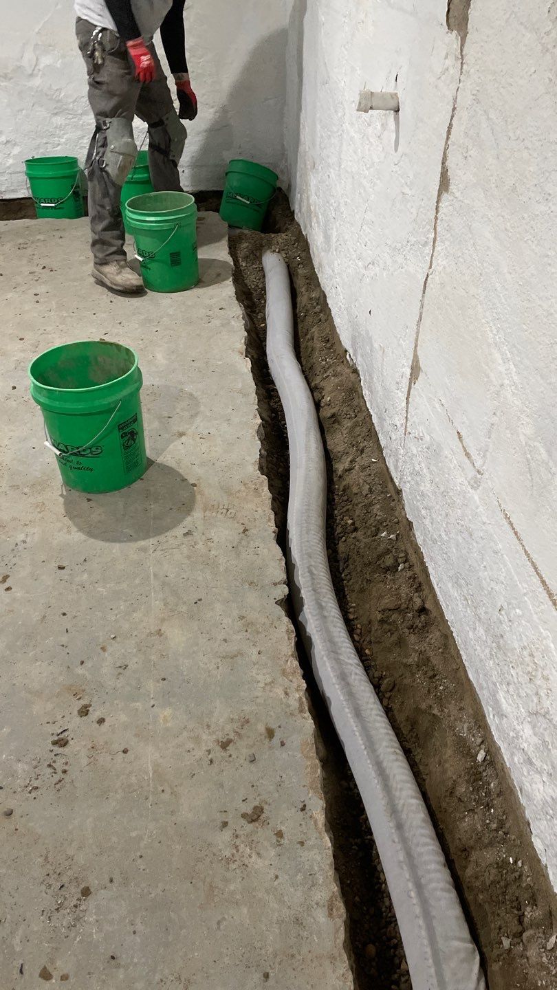 Interior Drain Tile & Wall Drainage in Northeast Minneapolis by Waterproofing Northeast