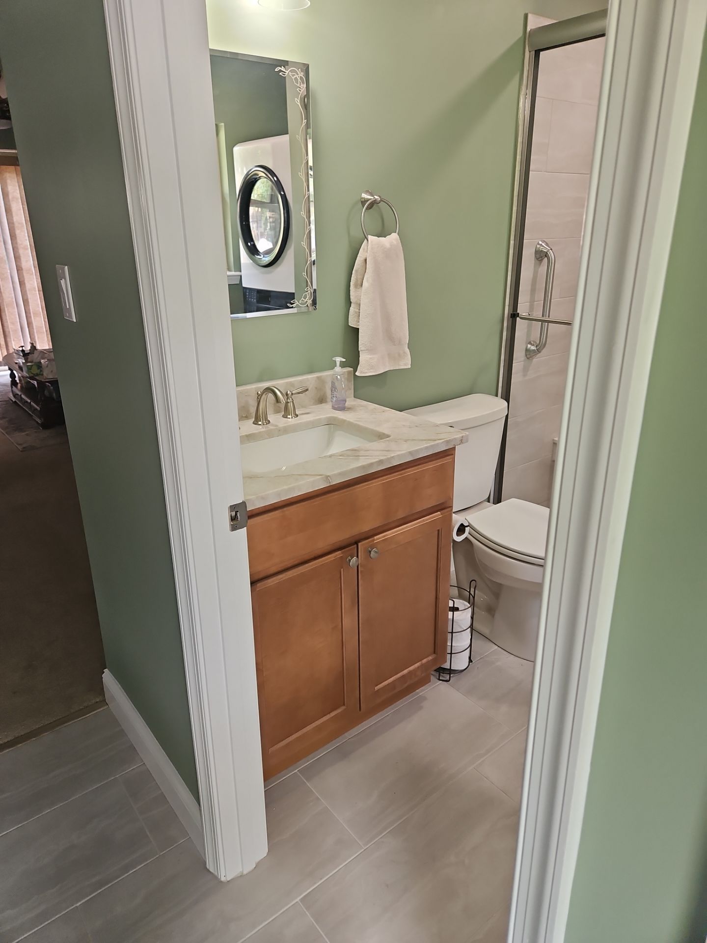 Expanding Powder room to full bath with laundry  by A R Crowell Plumbing/Finishing Touch Remodeling