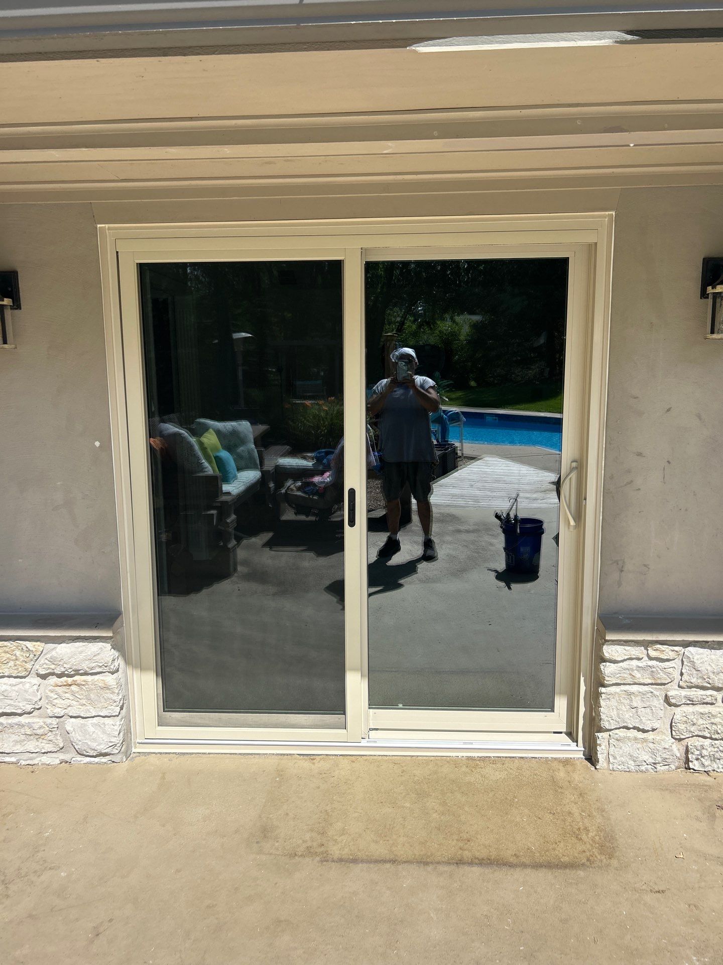 Custom Front Entry and Sliding Patio Door Replacement in Greenwood by Merrifield Exteriors, LLC