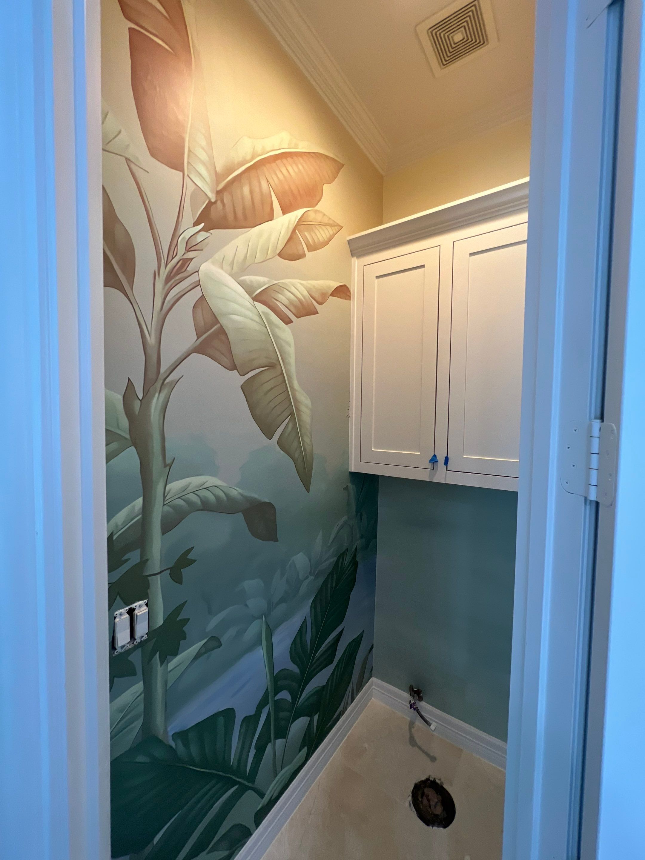 Wallpaper Installation in Master Bath by Nomad Painting