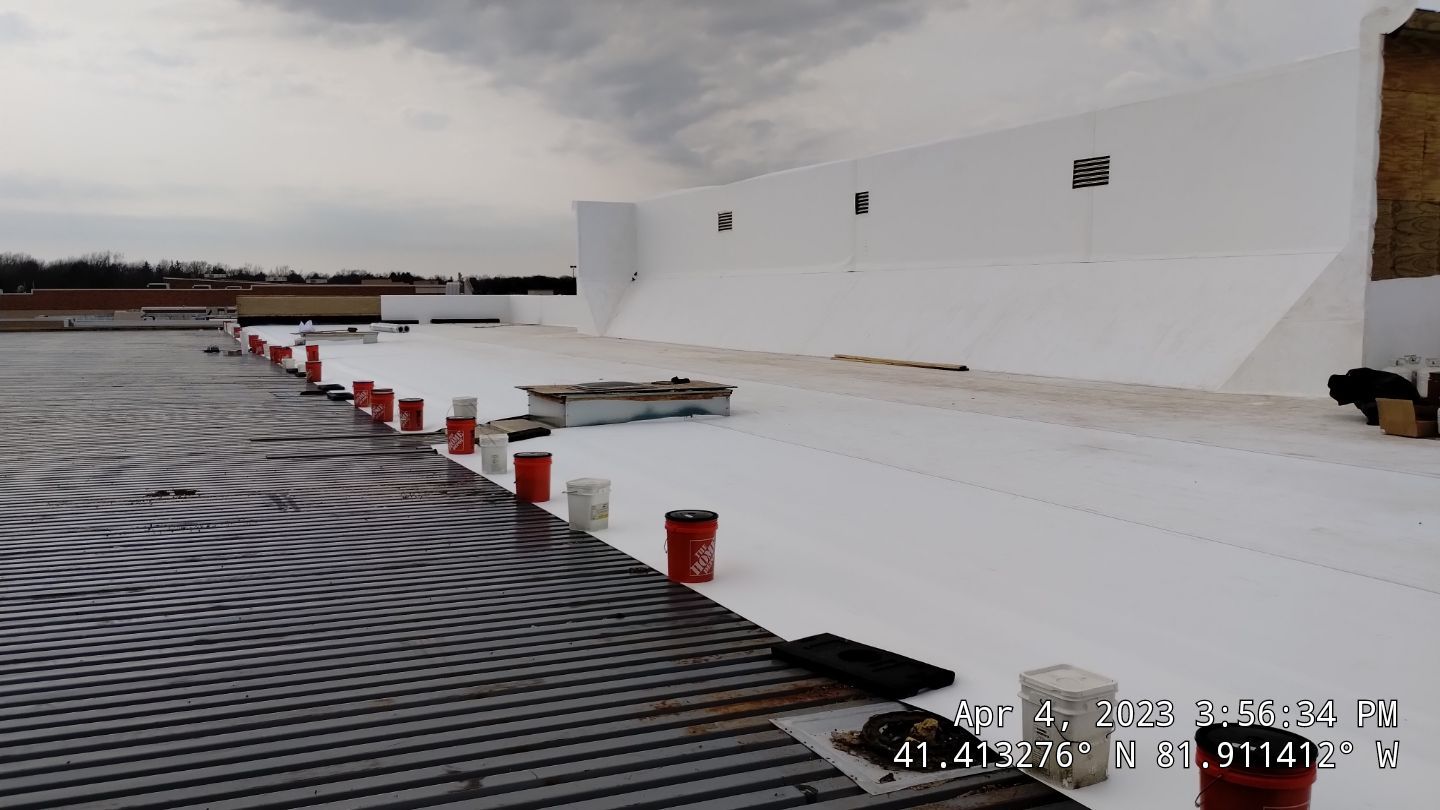 North Olmsted Ohio TPO Roof Install by Gold Star Roofing LLC 