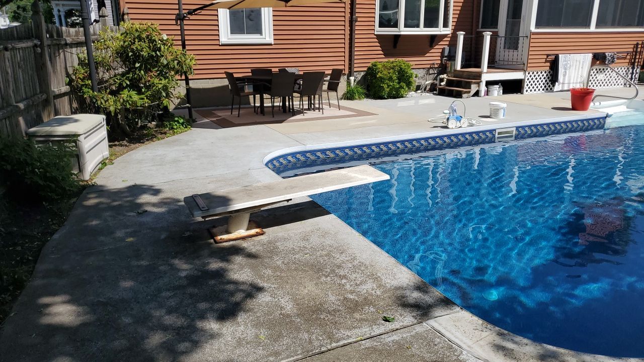 Pool Deck in Lowell, MA 01854 by Symphony Concrete Coatings