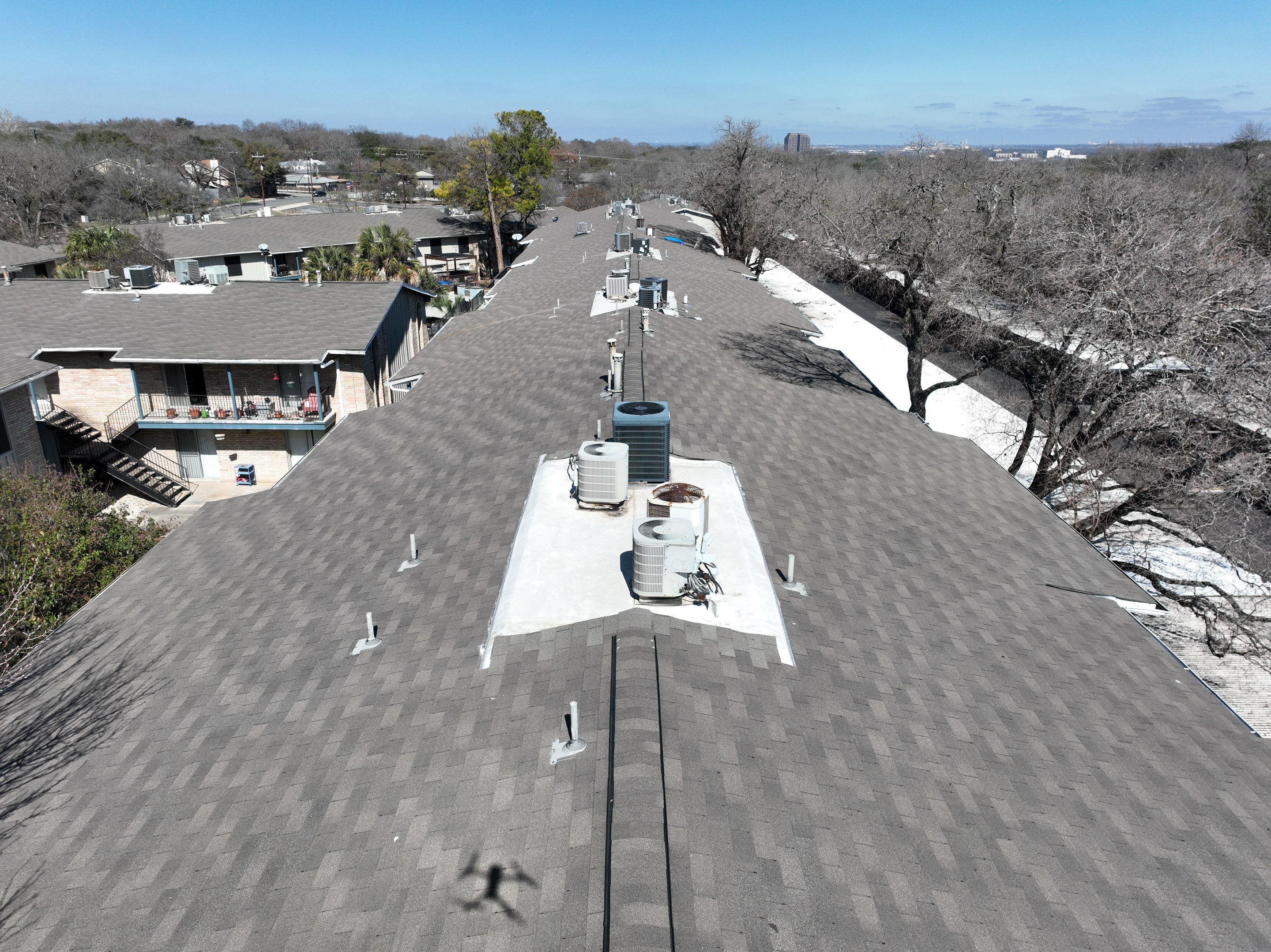 Commercial Roof Inspection using Drone Inspection by Premier Roofing and Contracting