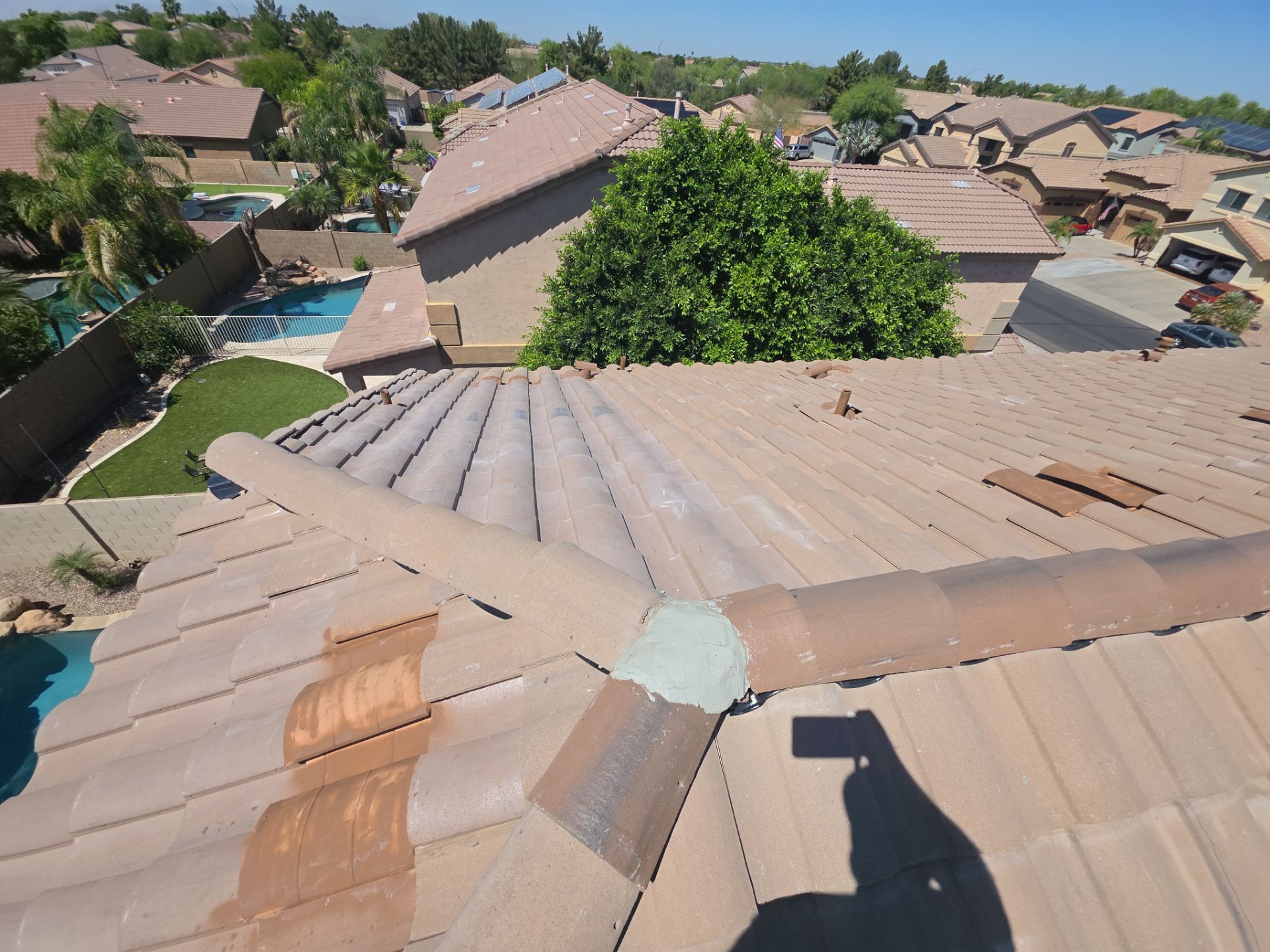 Tile Reset using Concrete Tiles in Mesa, Arizona by Weather-Tite Roofing