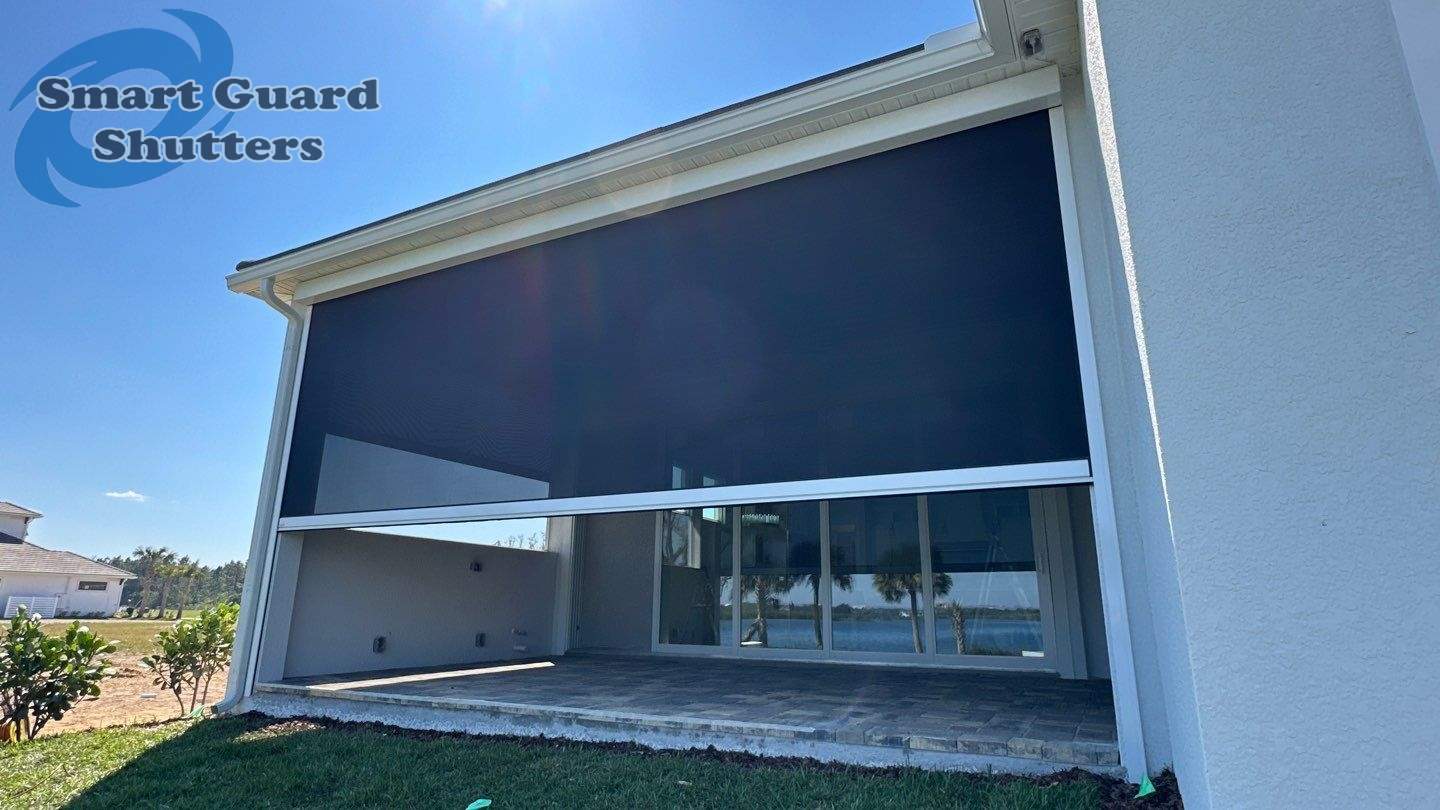 UltraShield Hurricane Screen in White/Black by Smart Guard Shutters
