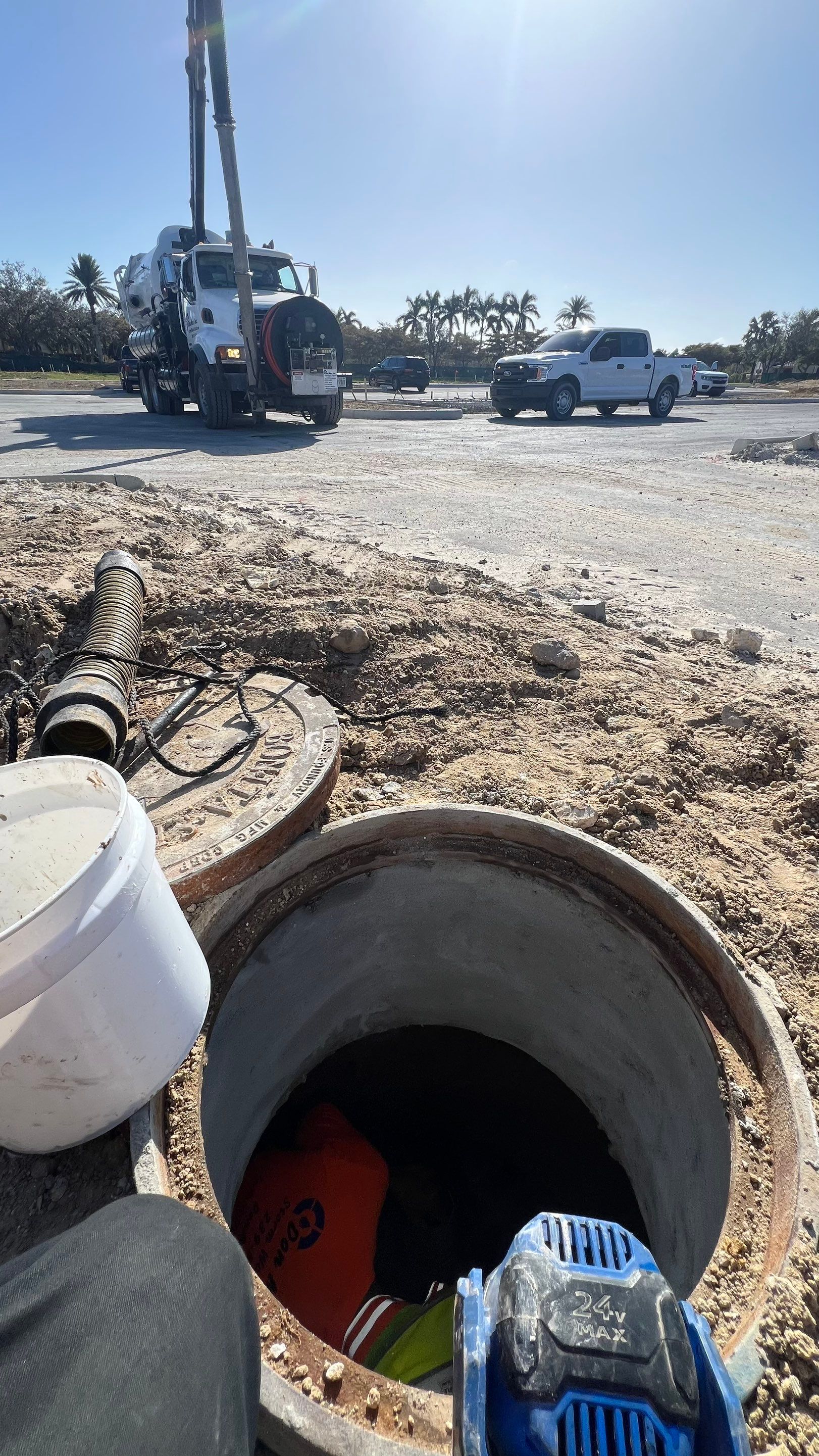 New Commercial Construction Sewer System Cleaning by APS Power & Water