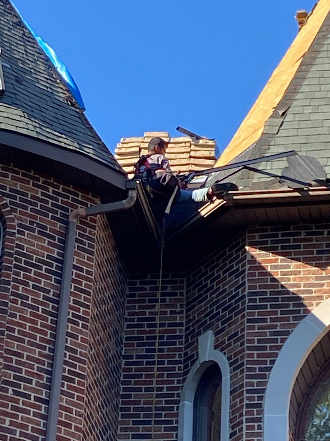 Roof Replacement using CertainTeed Landmark Moire Black by 180 Contractors