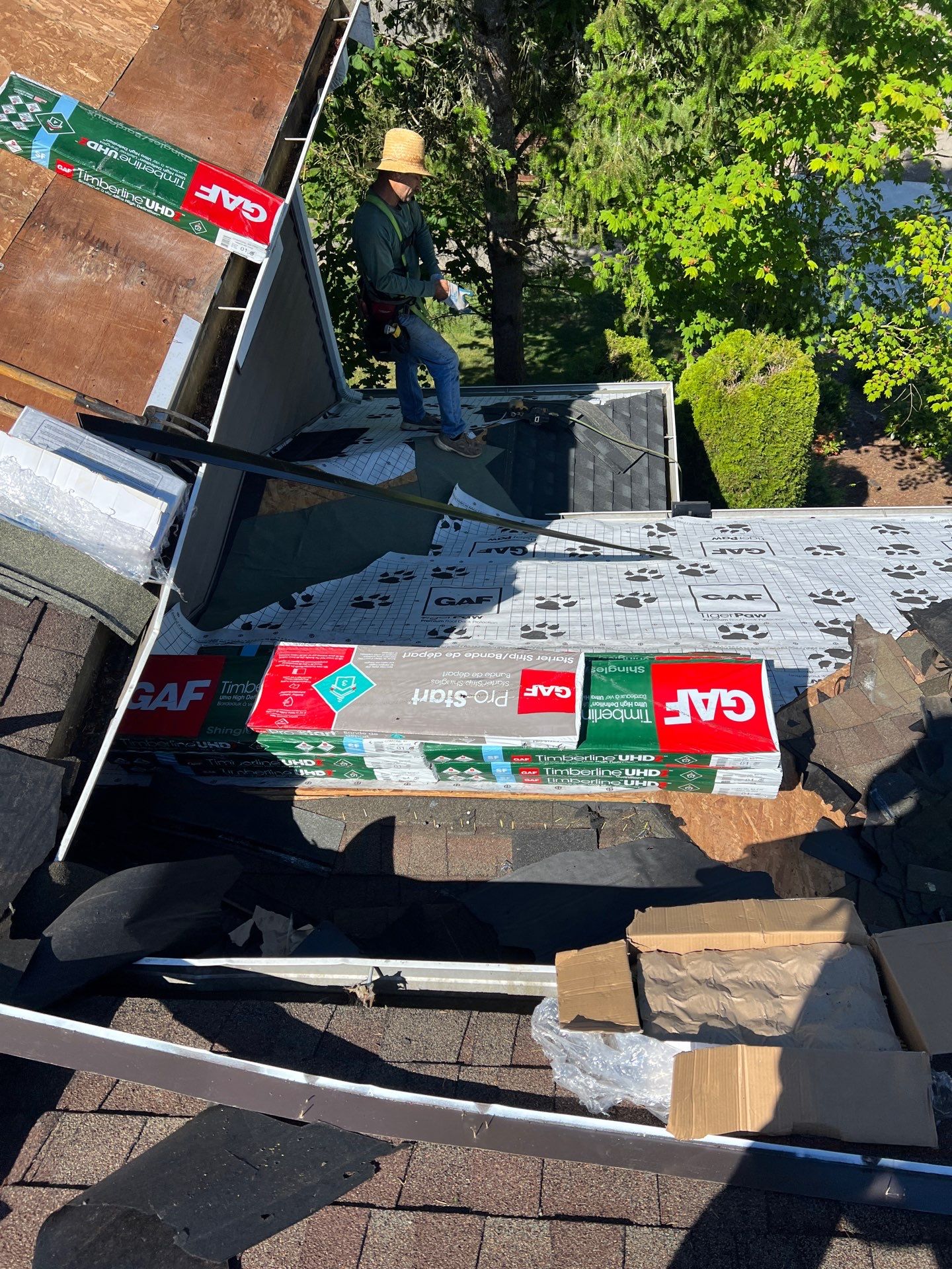 Residential Roofing Installation using GAF UHDZ Shingles by Roofing Formula LLC